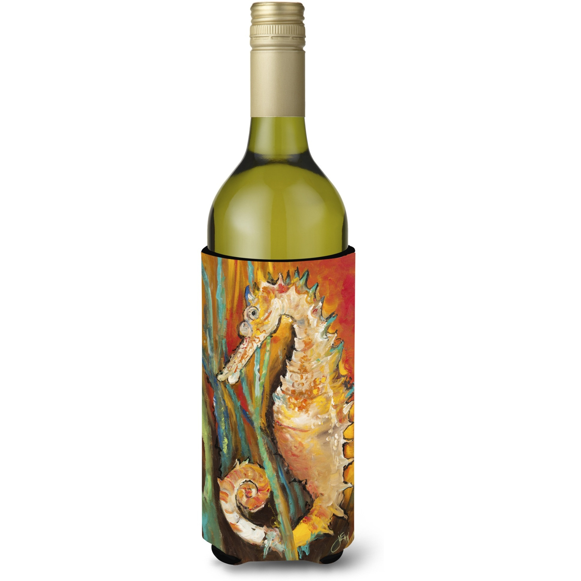 Seahorse Wine Bottle Beverage Insulator Hugger JMK1142LITERK