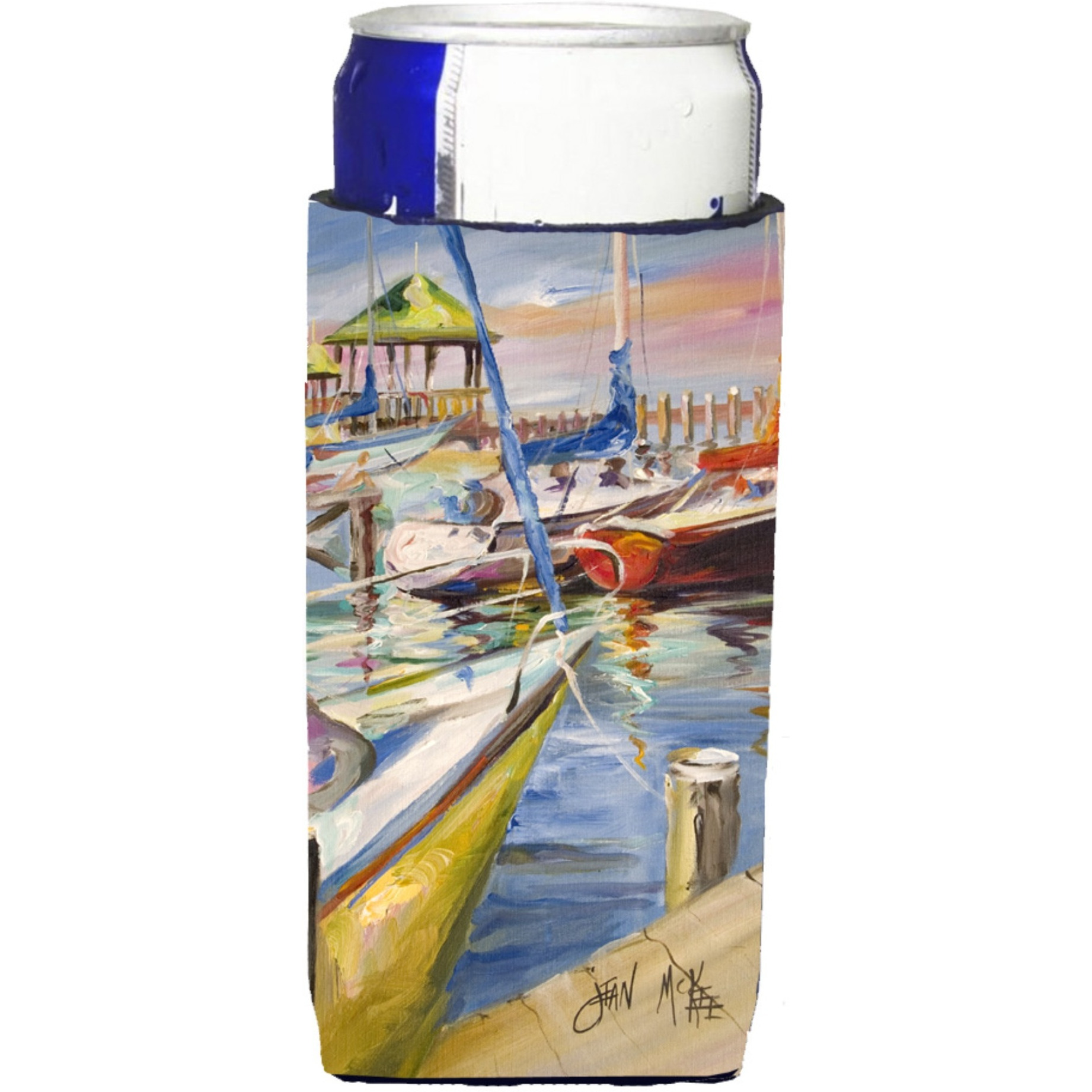 Boat Docks Sailboats Ultra Beverage Insulators for slim cans JMK1151MUK