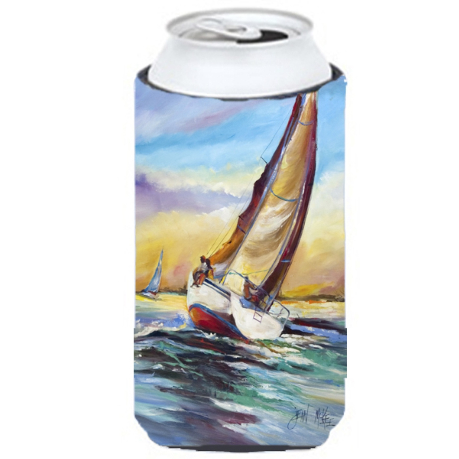 Horn Island Sailboat Race Tall Boy Beverage Insulator Hugger JMK1159TBC