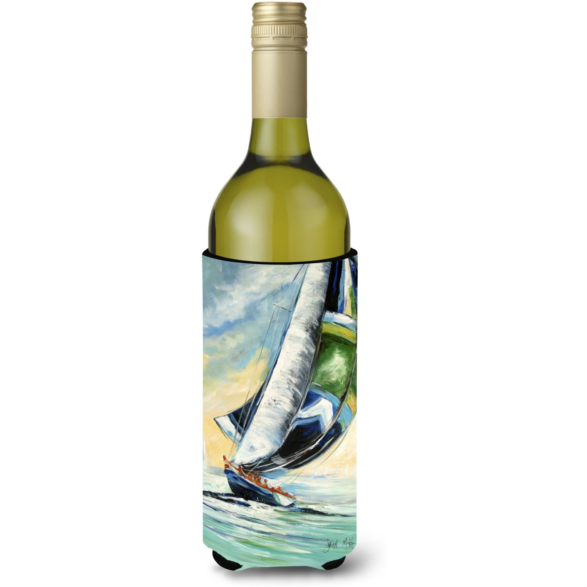 Cruising the Coast Sailboats Wine Bottle Beverage Insulator Hugger JMK1163LITERK