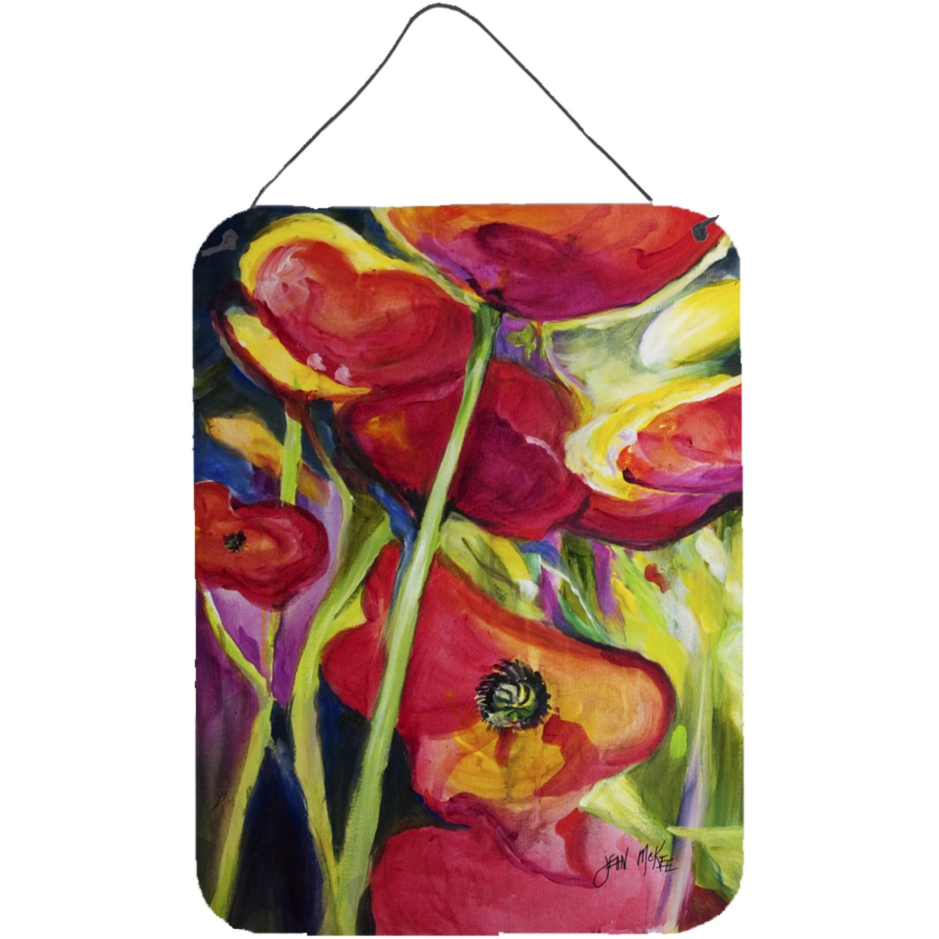 &quotCaroline's Treasures Poppies Wall or Door Hanging Prints, 16"" x 12"""