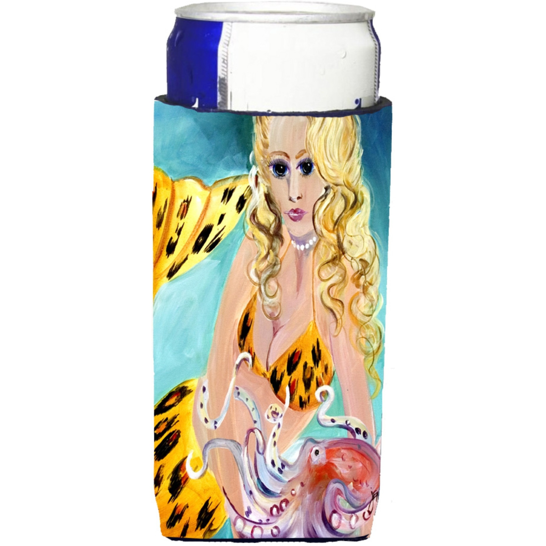 Teal Mermaid Ultra Beverage Insulators for slim cans JMK1184MUK