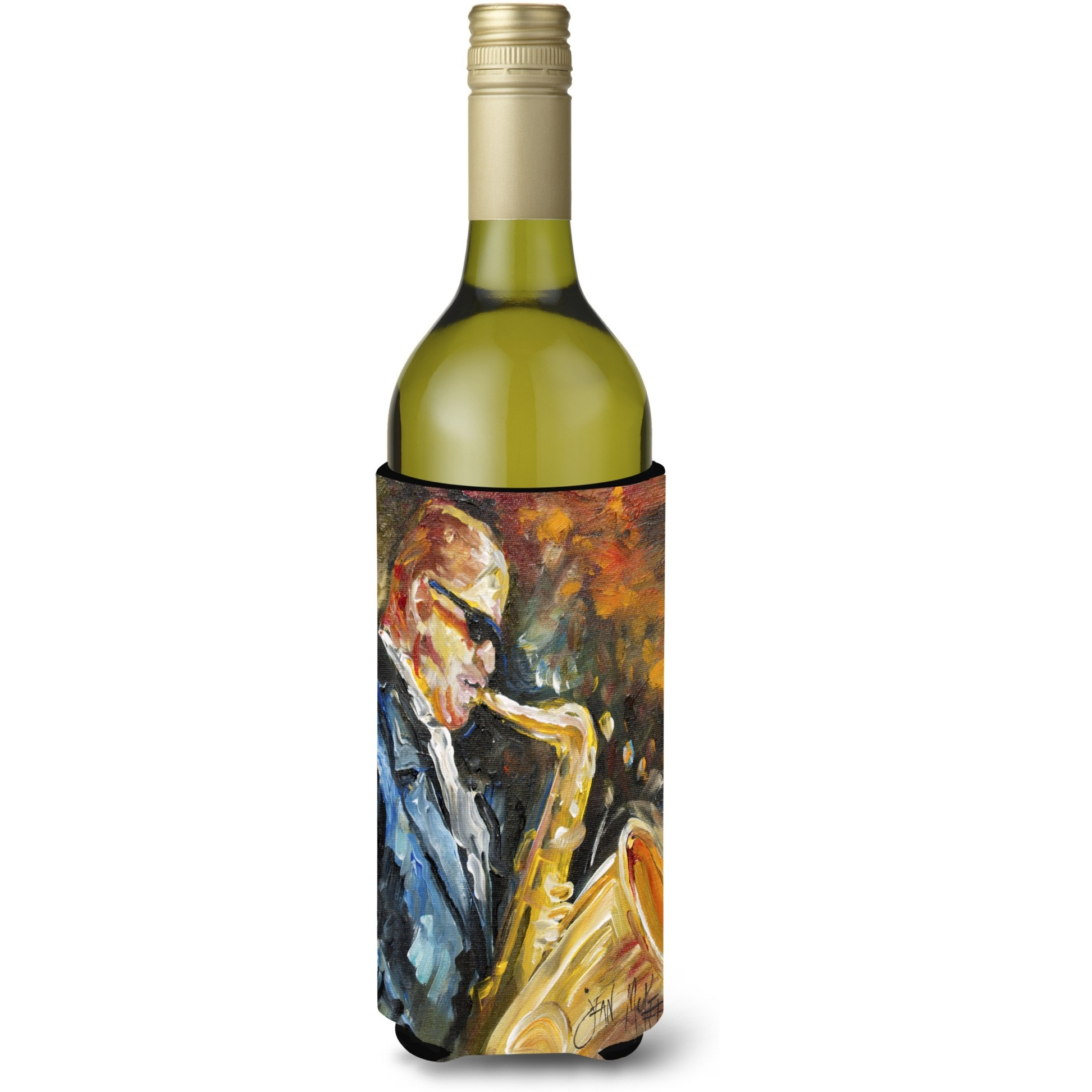 Jazz Saxophone Wine Bottle Beverage Insulator Hugger JMK1186LITERK