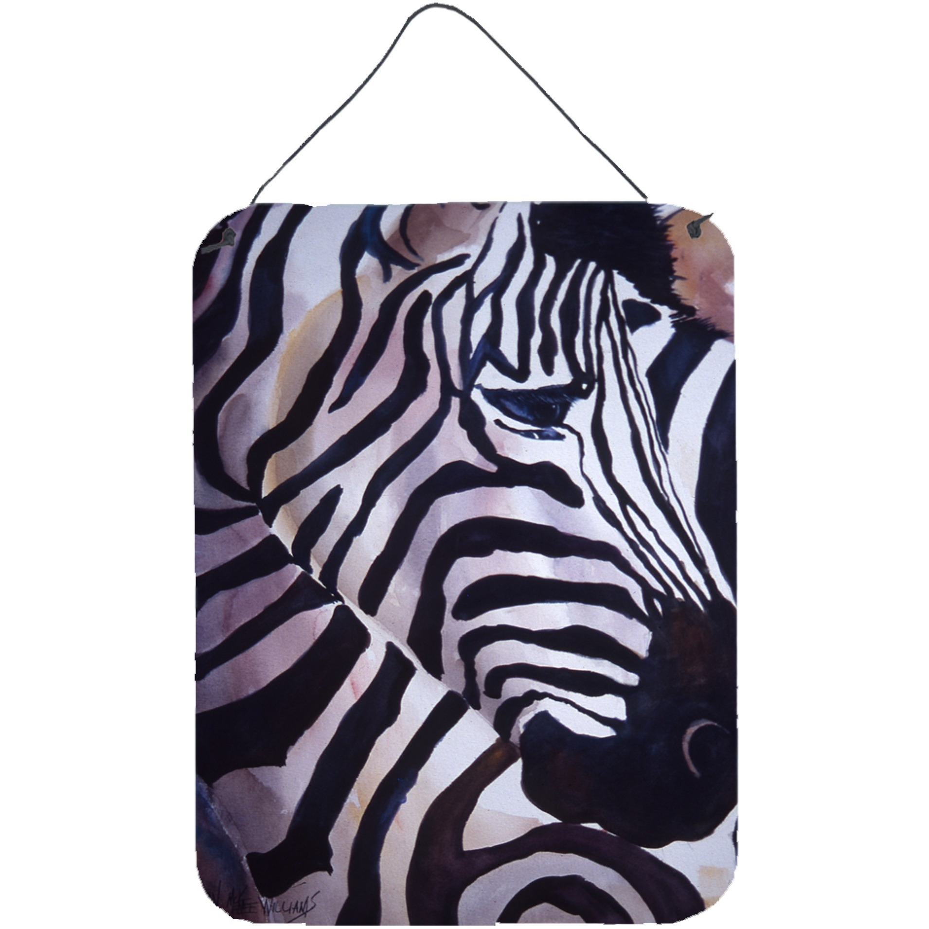 &quotCaroline's Treasures Zebra Head Wall or Door Hanging Prints, 16"" x 12"""