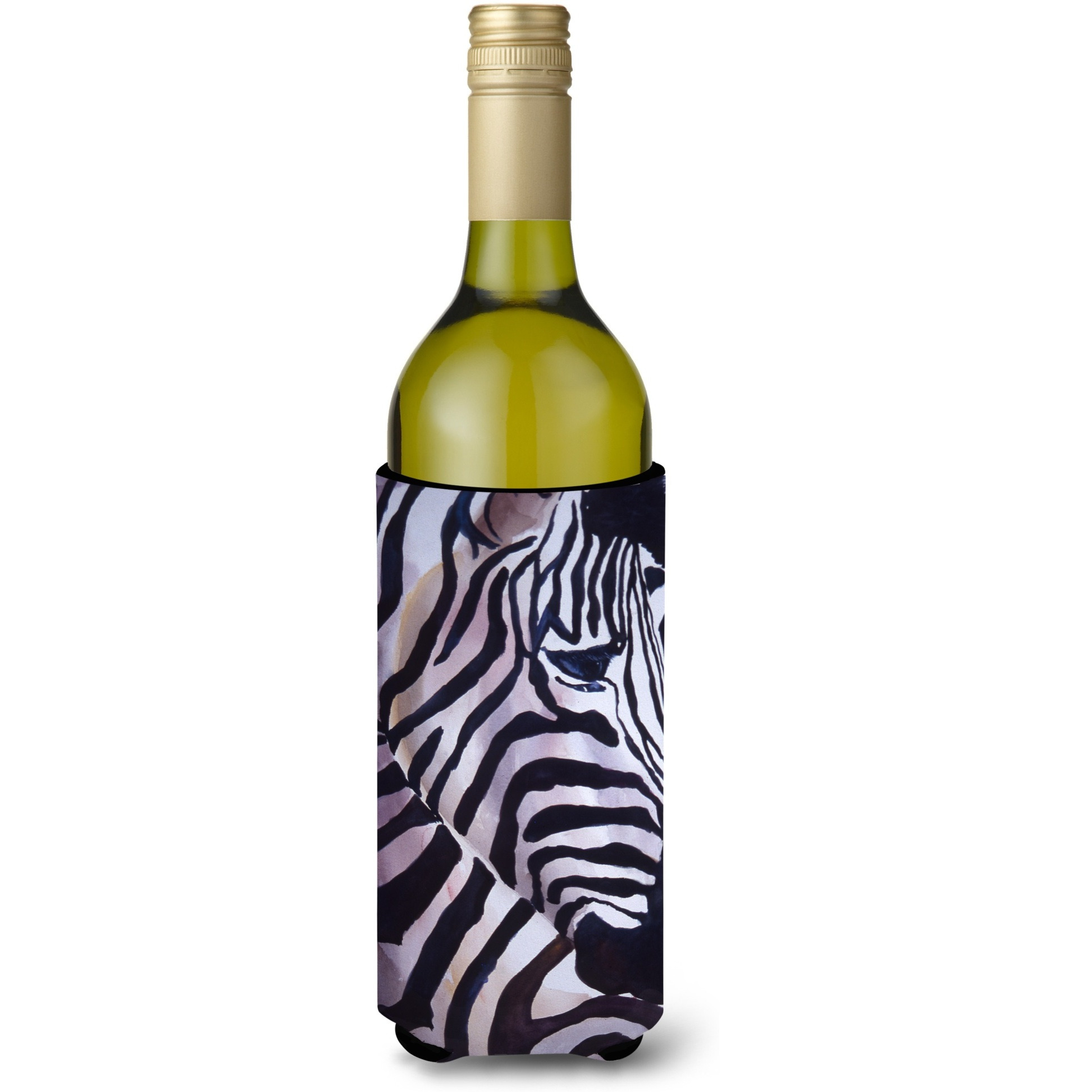 Zebra Head Wine Bottle Beverage Insulator Hugger JMK1198LITERK