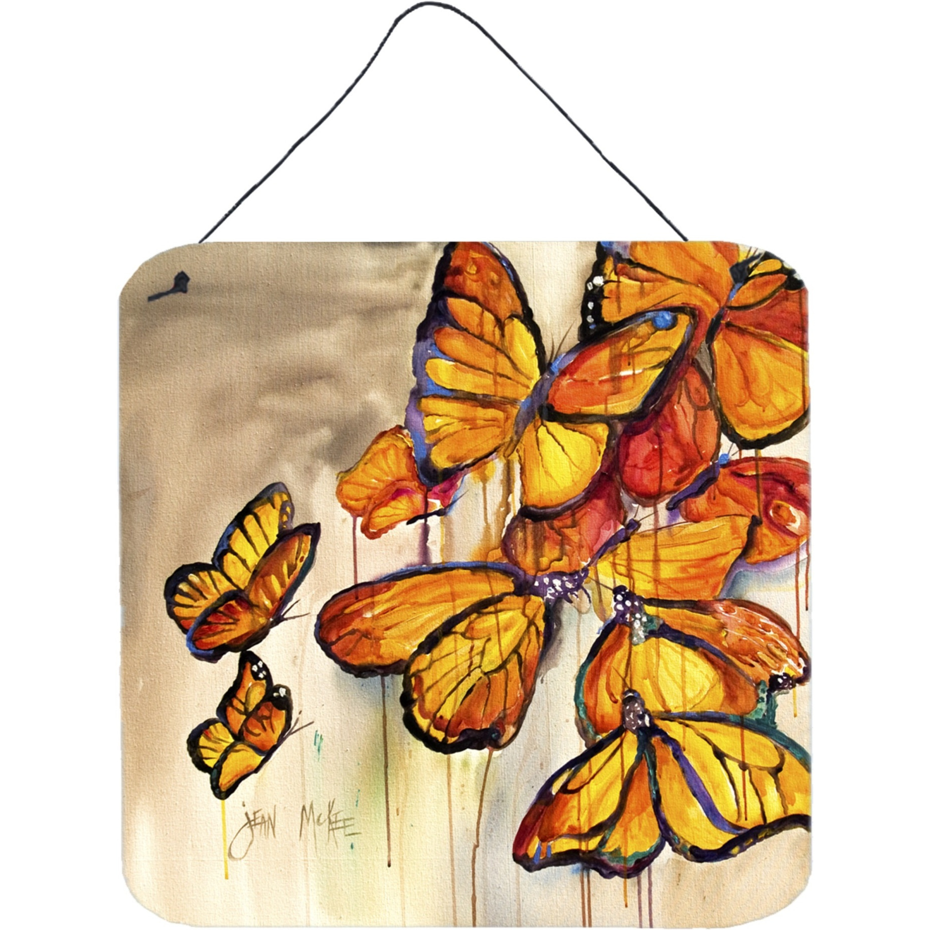 &quotCaroline's Treasures Butterflies Wall or Door Hanging Prints, 6 x 6"""
