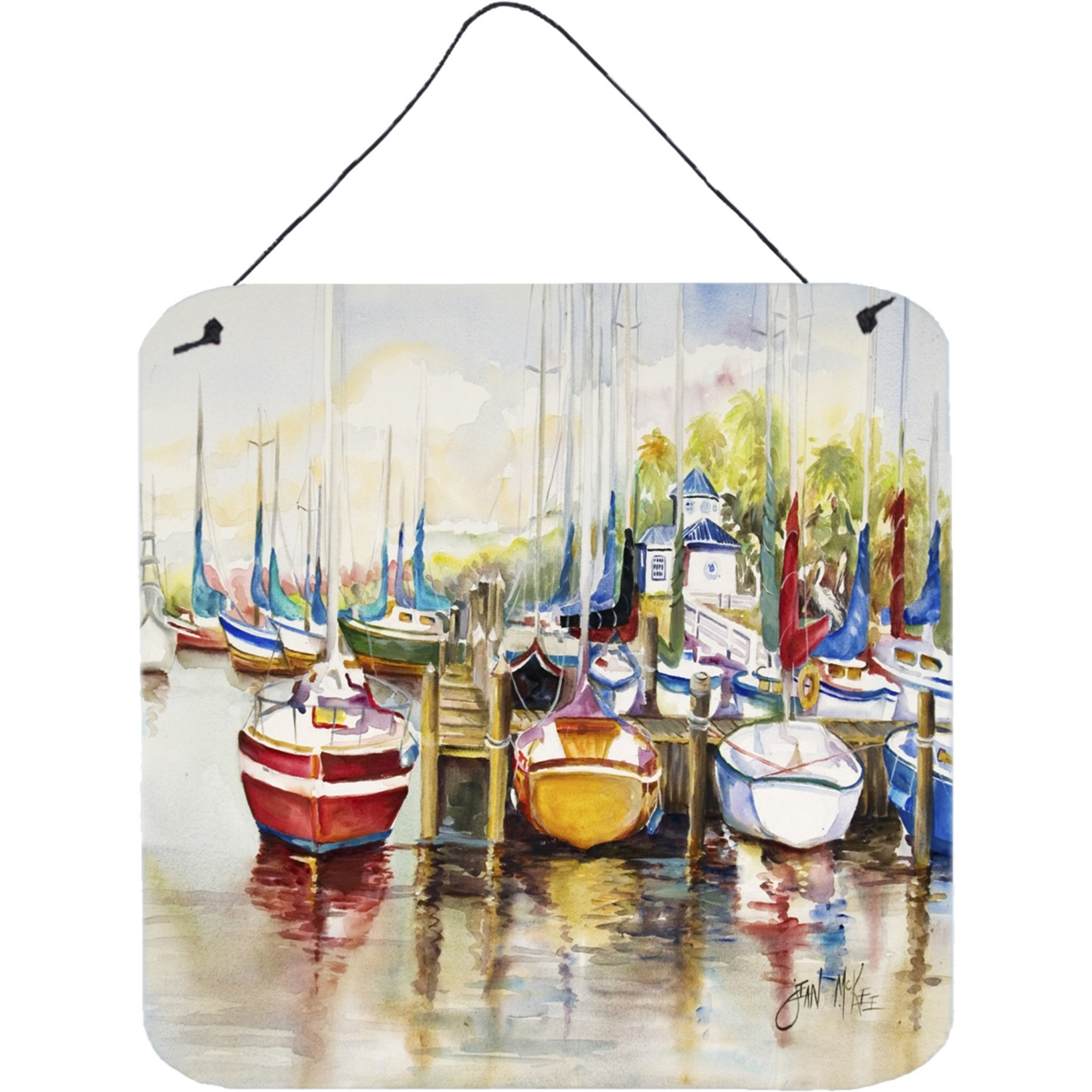 &quotCaroline's Treasures Paradise Sailboats Wall or Door Hanging Prints, 6 x 6"""