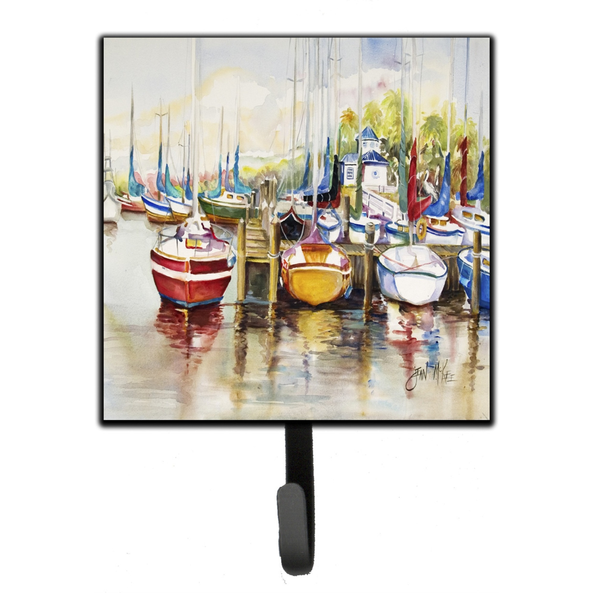 &quotCaroline's Treasures JMK1235SH4 Paradise Sailboats Leash or Key Holder, Small, Multicolor"