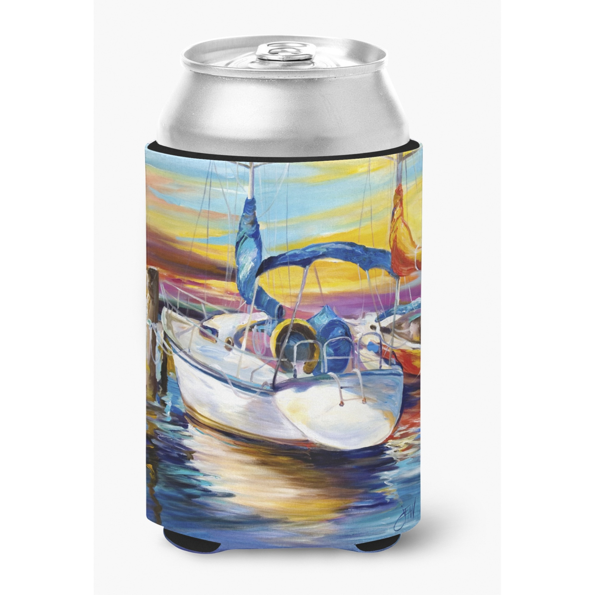 Symmetry again Sailboats Can or Bottle Hugger JMK1243CC