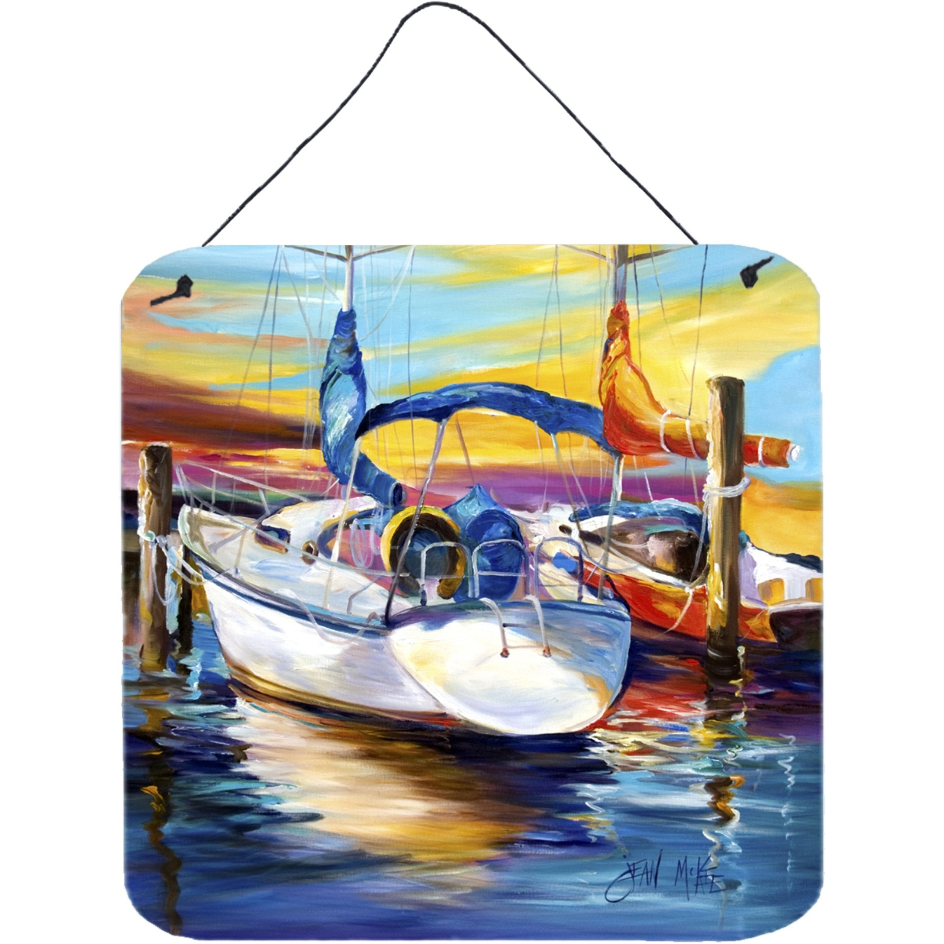 &quotCaroline's Treasures Symmetry Again Sailboats Wall or Door Hanging Prints, 6 x 6"""