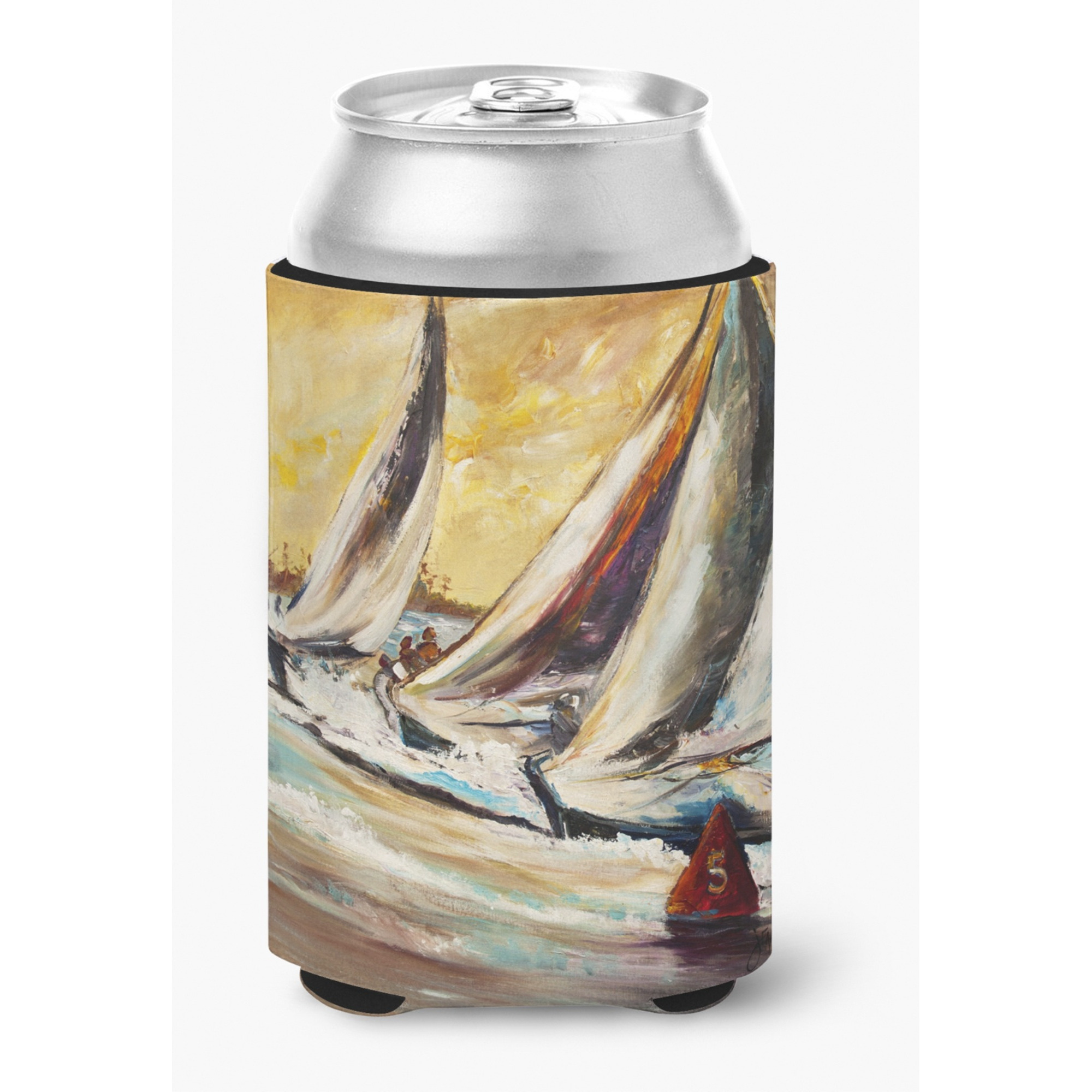 Boat Race Sailboats Can or Bottle Hugger JMK1244CC