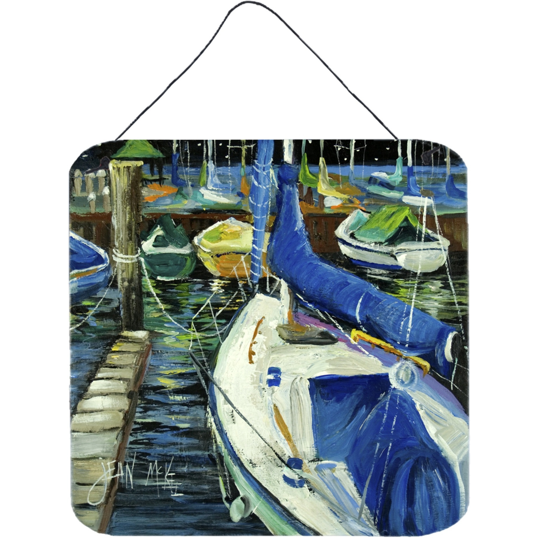 &quotCaroline's Treasures Sailboats Wall or Door Hanging Prints, 6 x 6"""