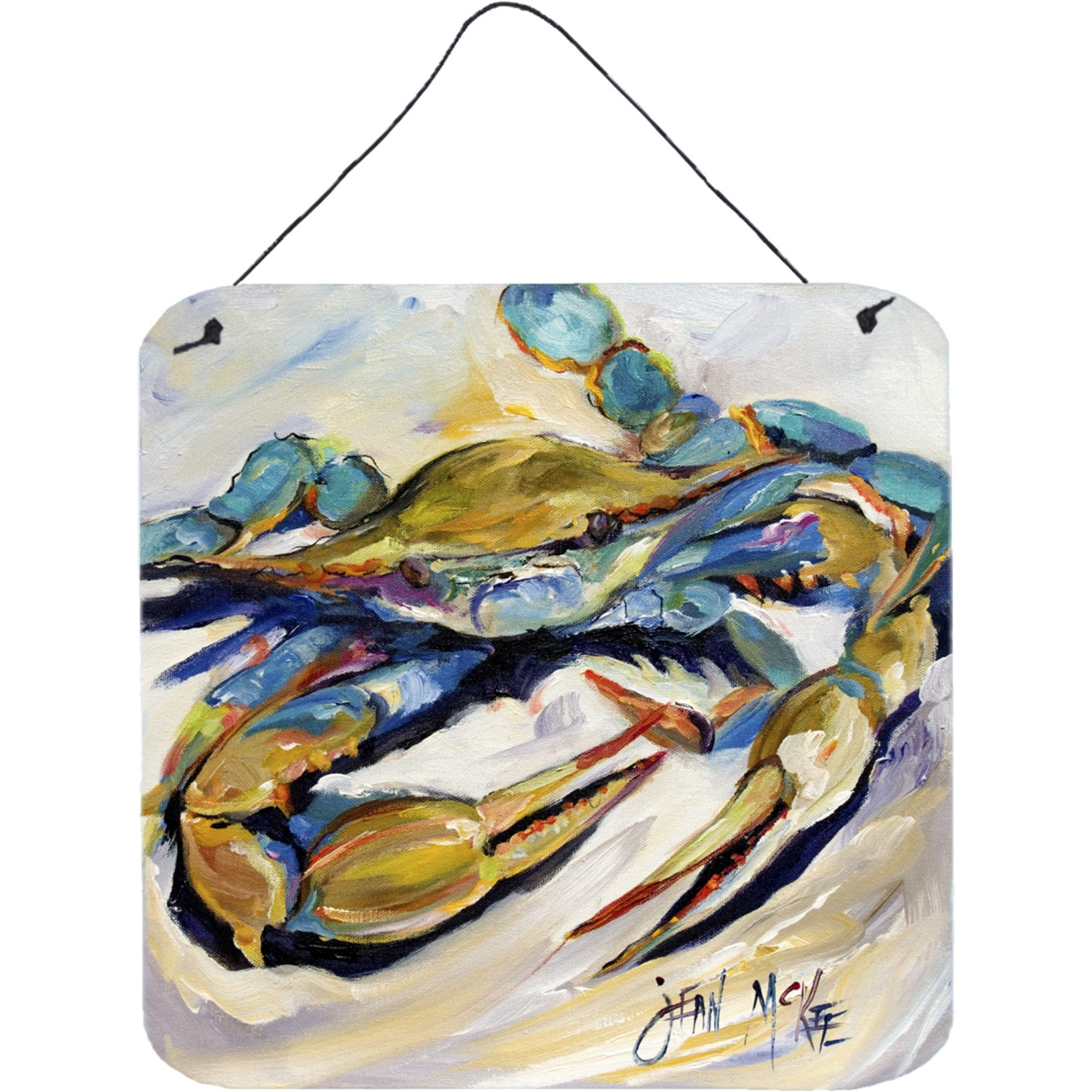 &quotCaroline's Treasures No. 20 Crab Wall or Door Hanging Prints, 6 x 6"""