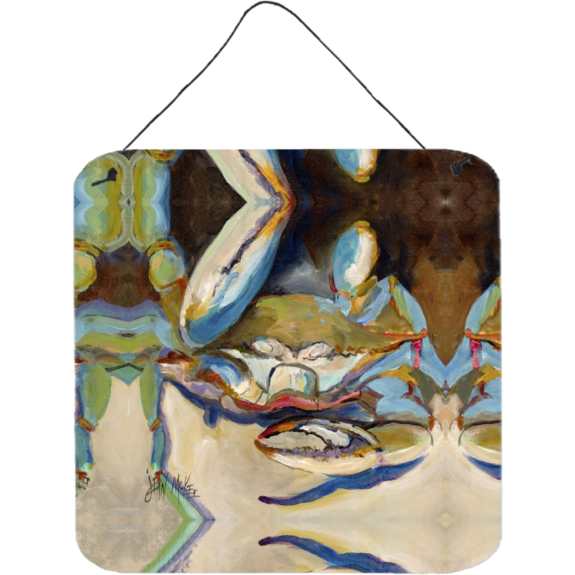 &quotCaroline's Treasures Three Big Claw Crab Wall or Door Hanging Prints, 6 x 6"""