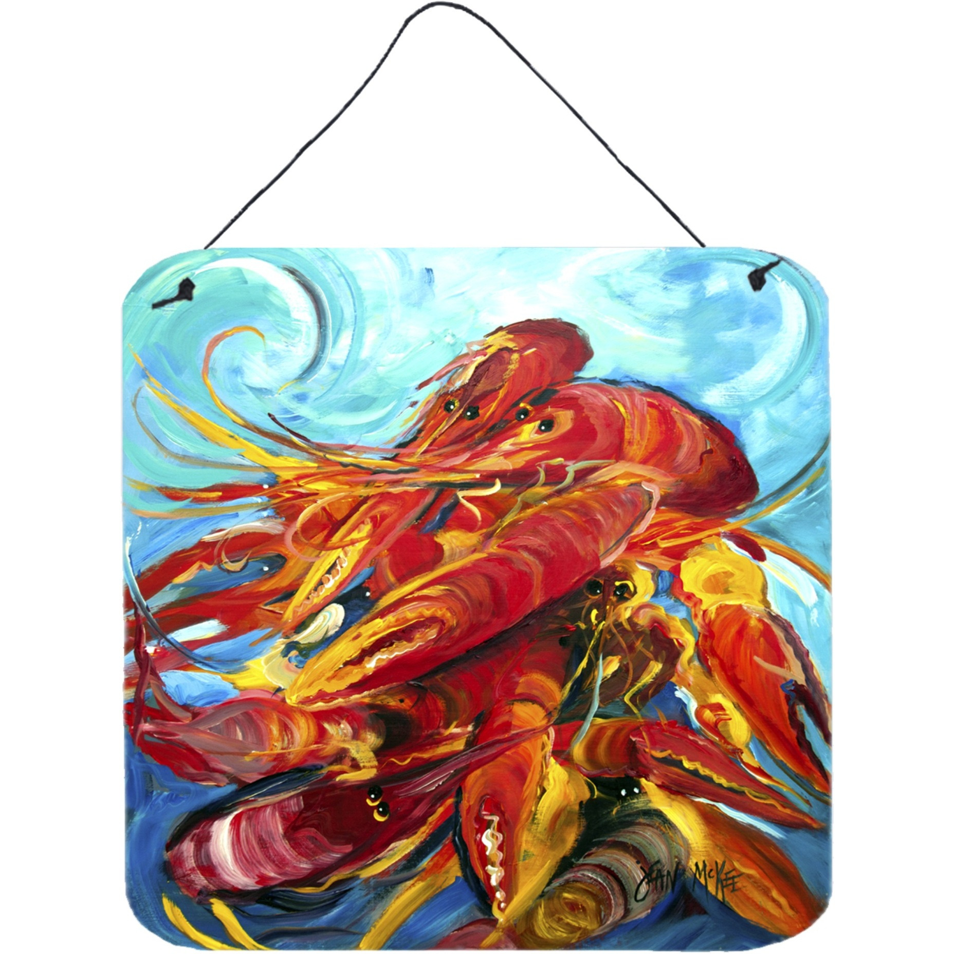 &quotCaroline's Treasures Crawfish Wall or Door Hanging Prints, 6 x 6"""
