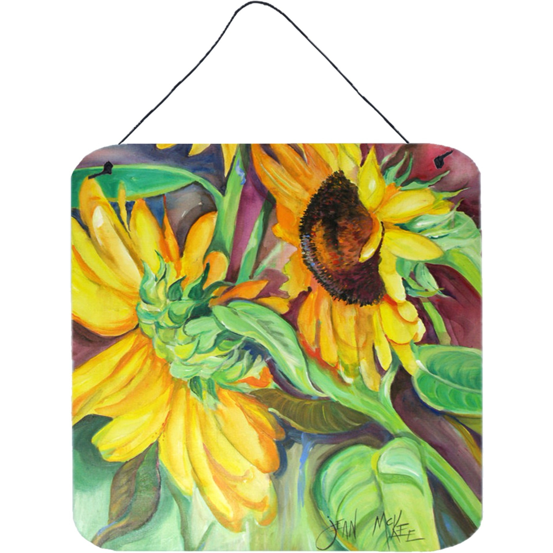 &quotCaroline's Treasures JMK1267DS66 Sunflowers Wall or Door Hanging Prints, 6 x 6"""