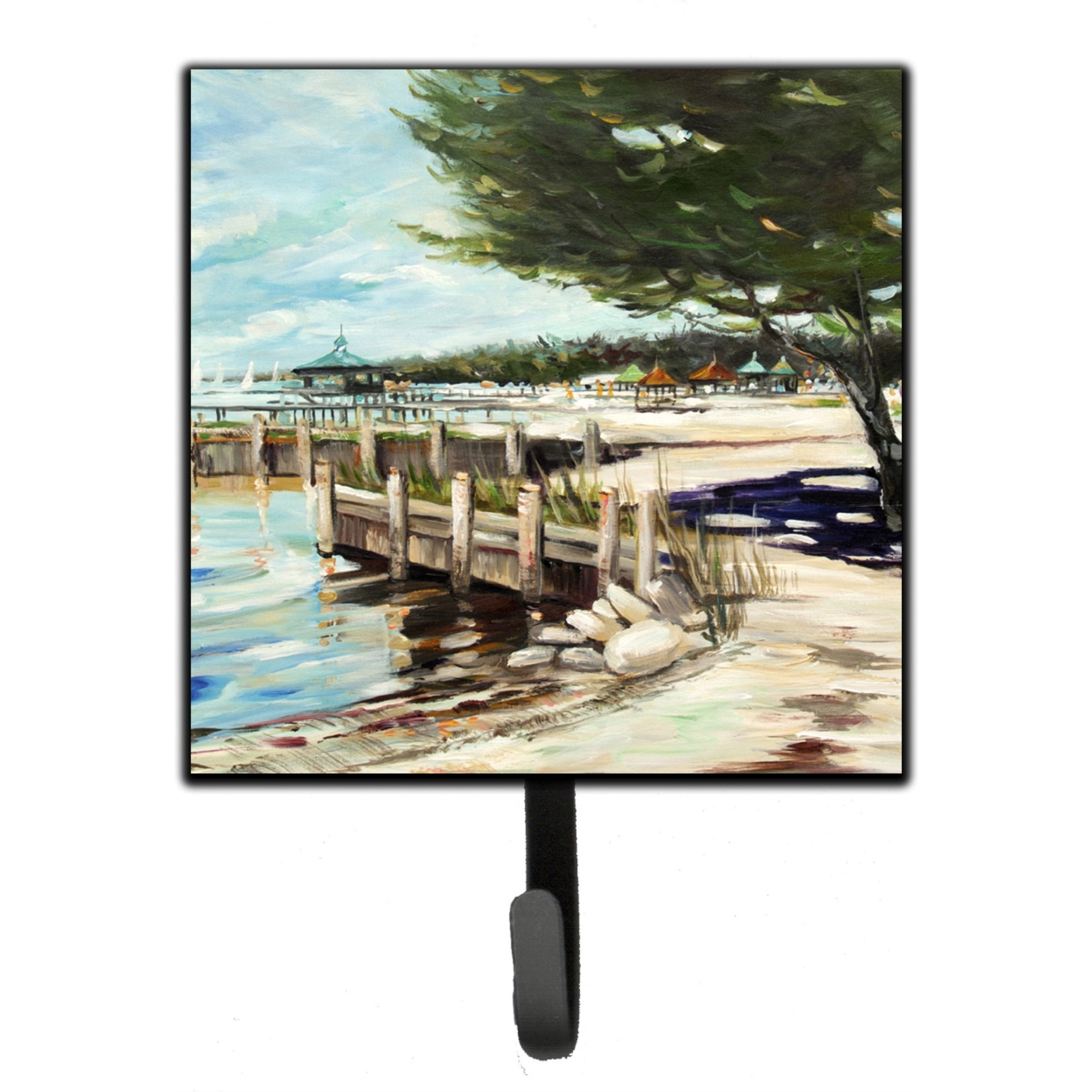 &quotCaroline's Treasures JMK1273SH4 At The Pier Sailboats Leash or Key Holder, Small, Multicolor"