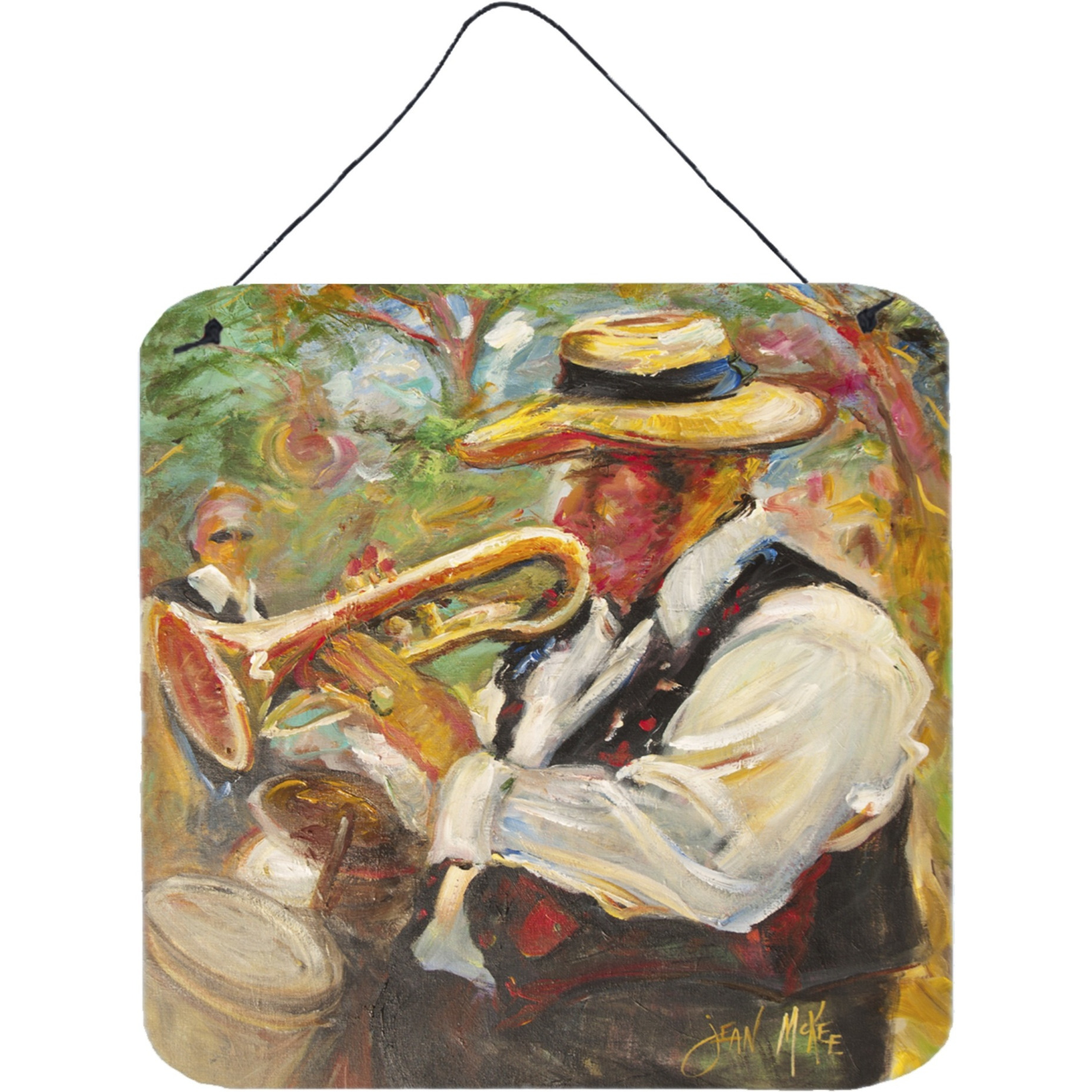 &quotCaroline's Treasures Jazz Trumpet Wall or Door Hanging Prints, 6 x 6"""