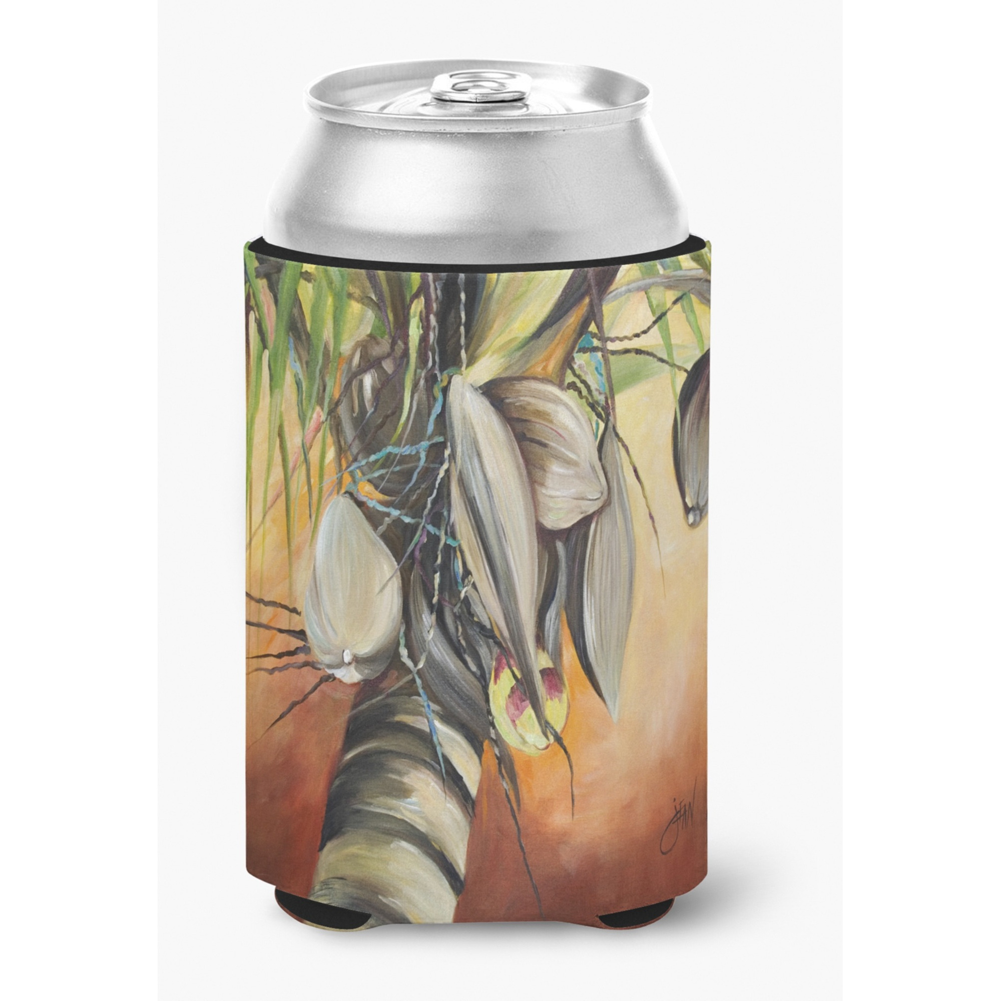 Orange Coconut Tree Can or Bottle Hugger JMK1280CC