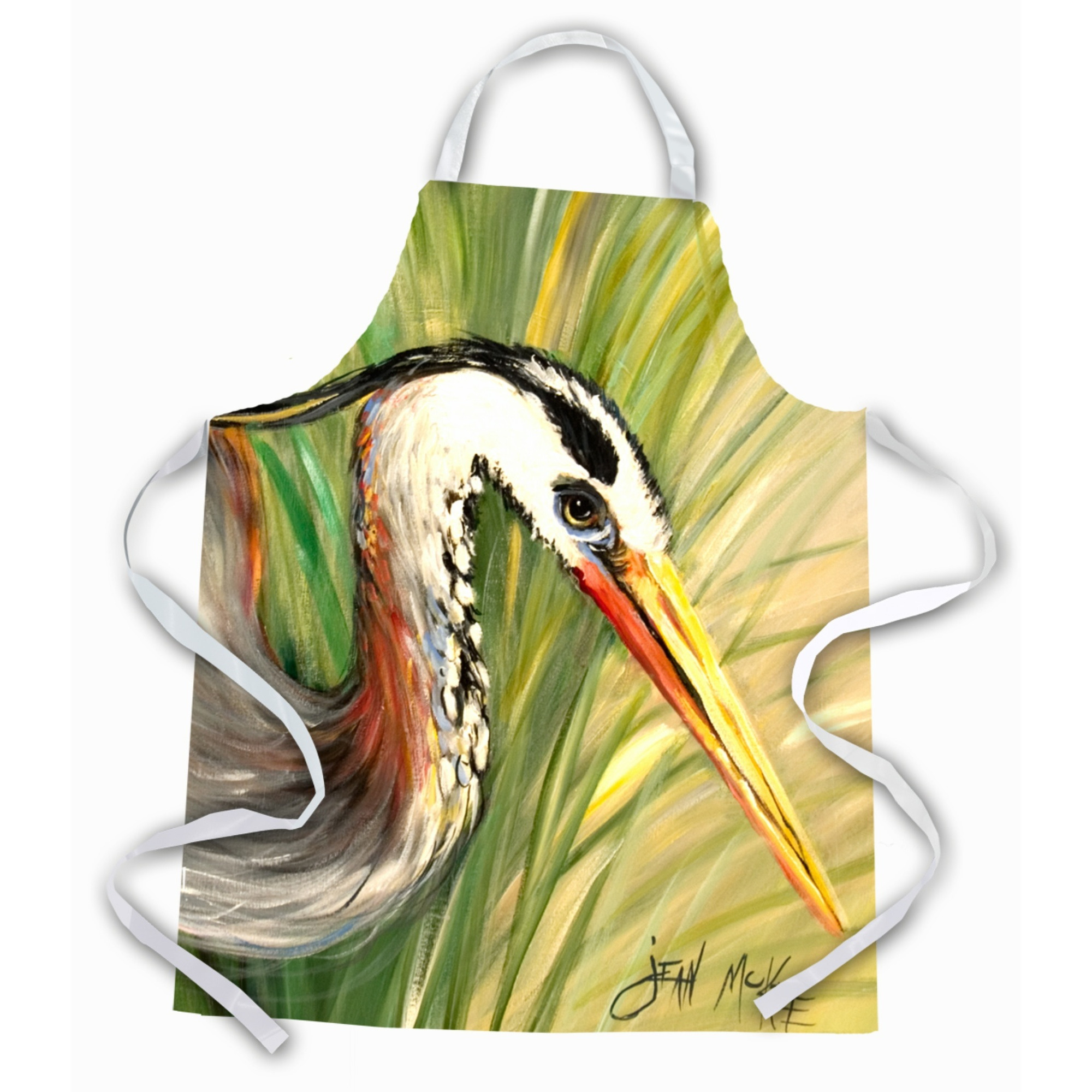 &quotCaroline's Treasures JMK1285APRON Blue Heron Apron, Large, Multicolor"