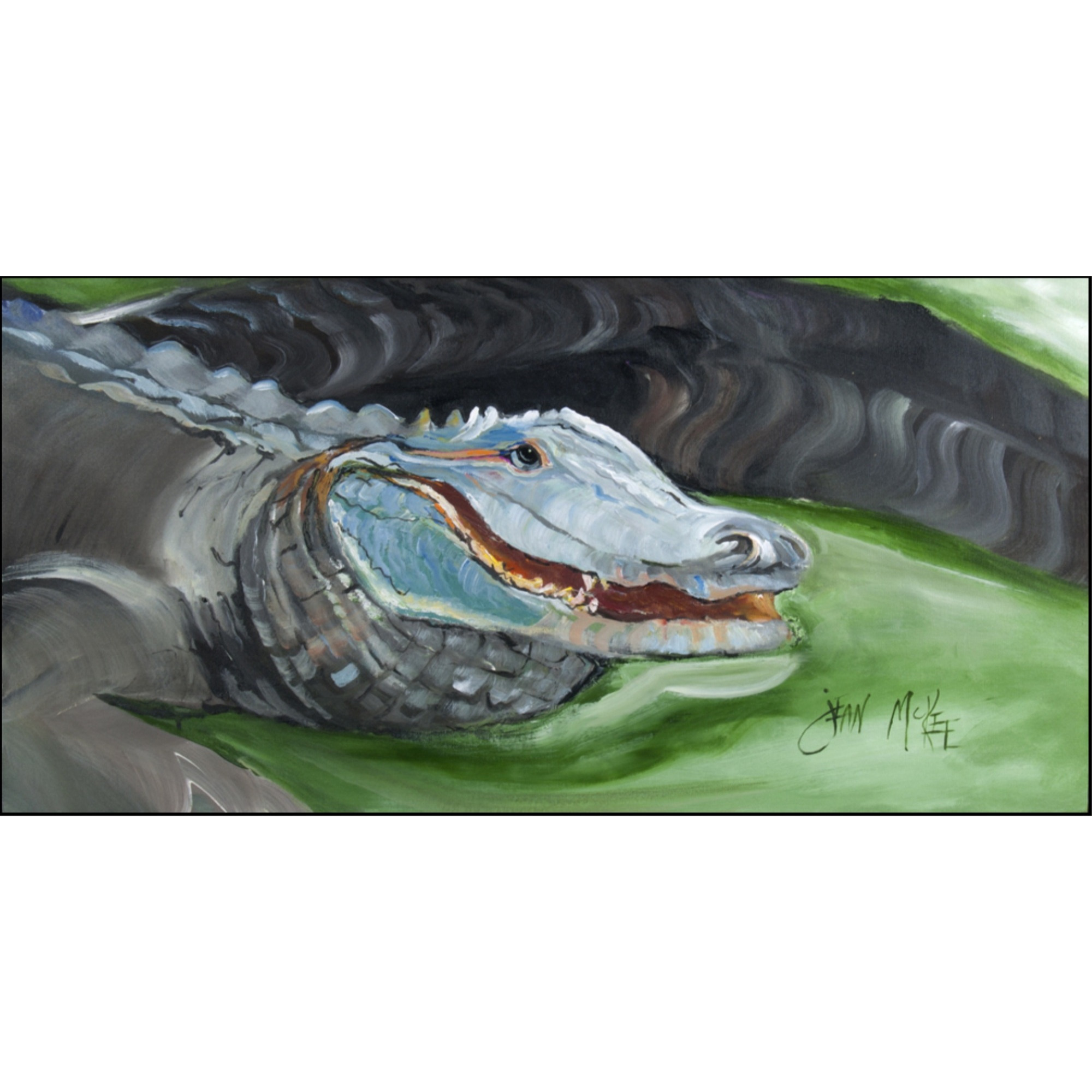 &quotCaroline's Treasures Alligator Smiles Floor Runner, 28"" x 58"", Multicolor"