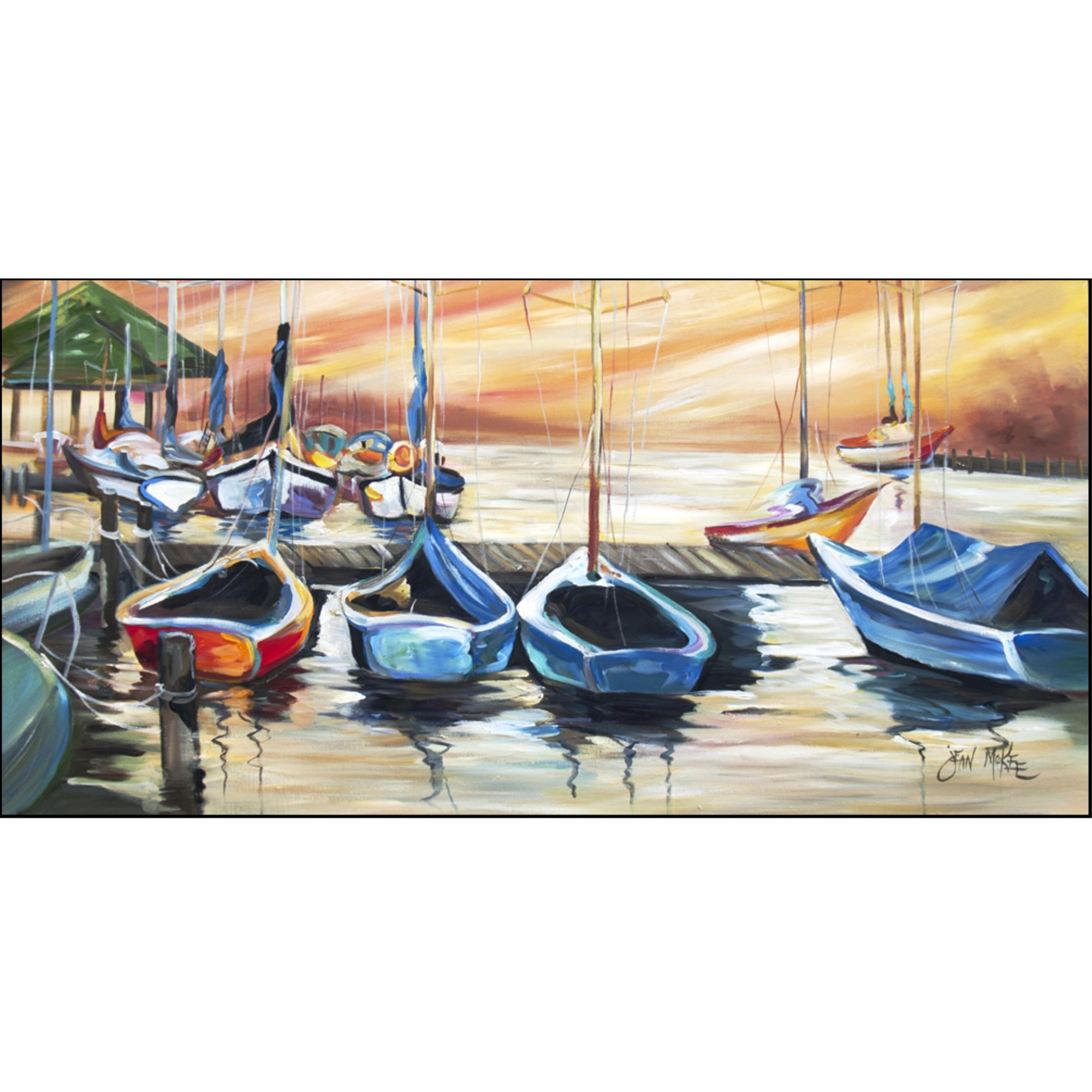 &quotCaroline's Treasures Sailboats Boatview Warm Floor Runner, 28"" x 58"", Multicolor"