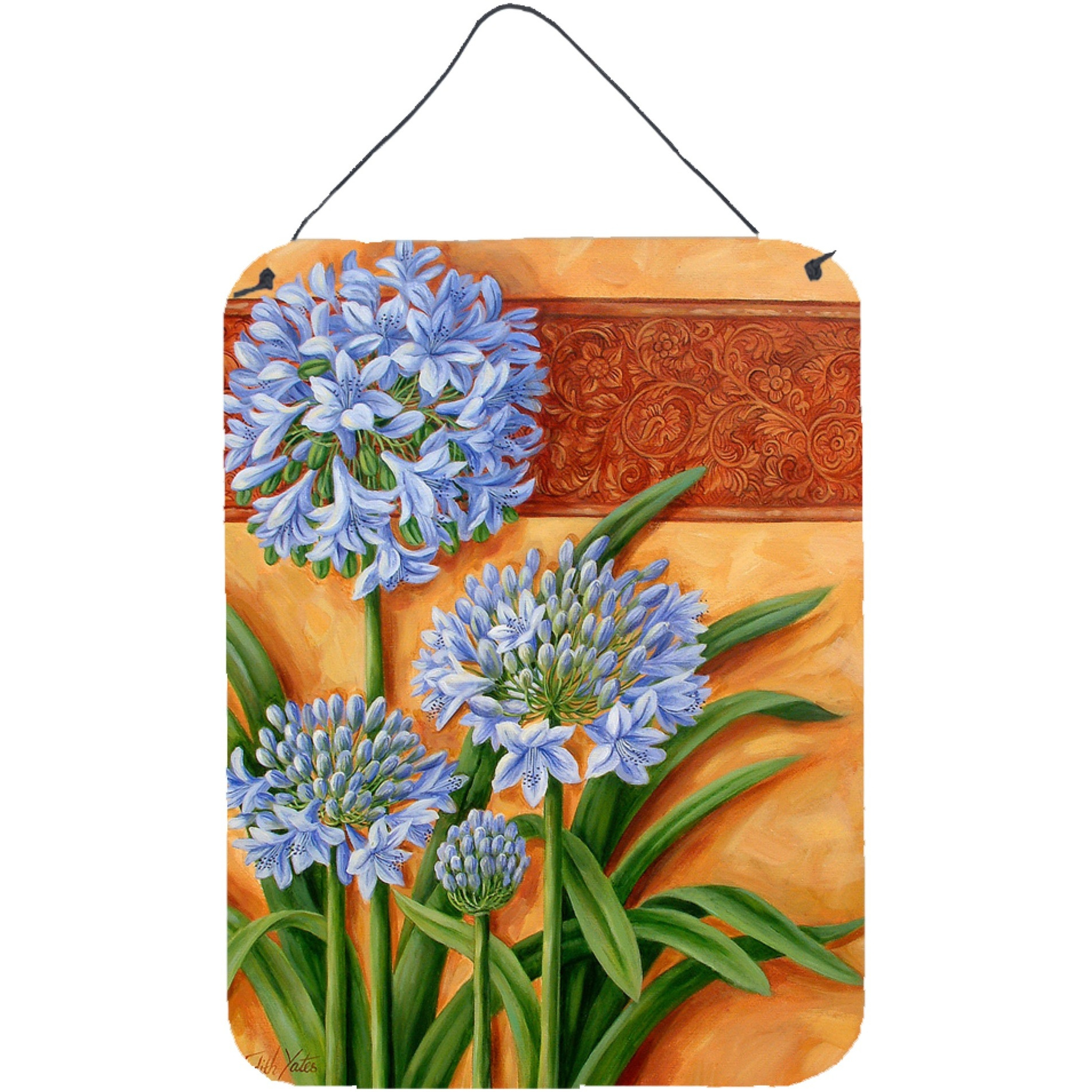 &quotCaroline's Treasures Agapanthus by Judith Yates Wall or Door Hanging Prints JYJ0072DS1216, 16HX12W, Multicolor"