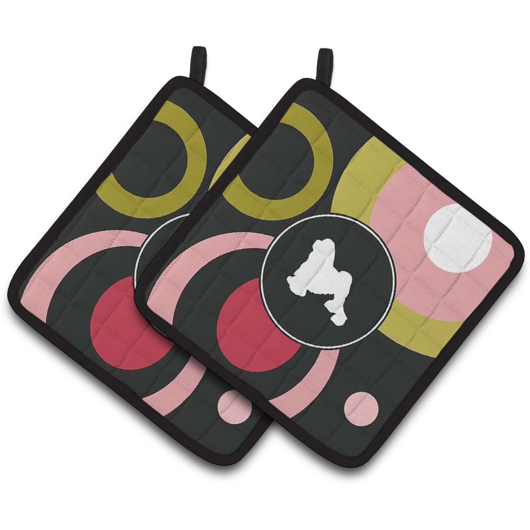 &quotCaroline's Treasures Lowchen Pair of Pot Holders KJ1140PTHD, 7.5HX7.5W, Multicolor"