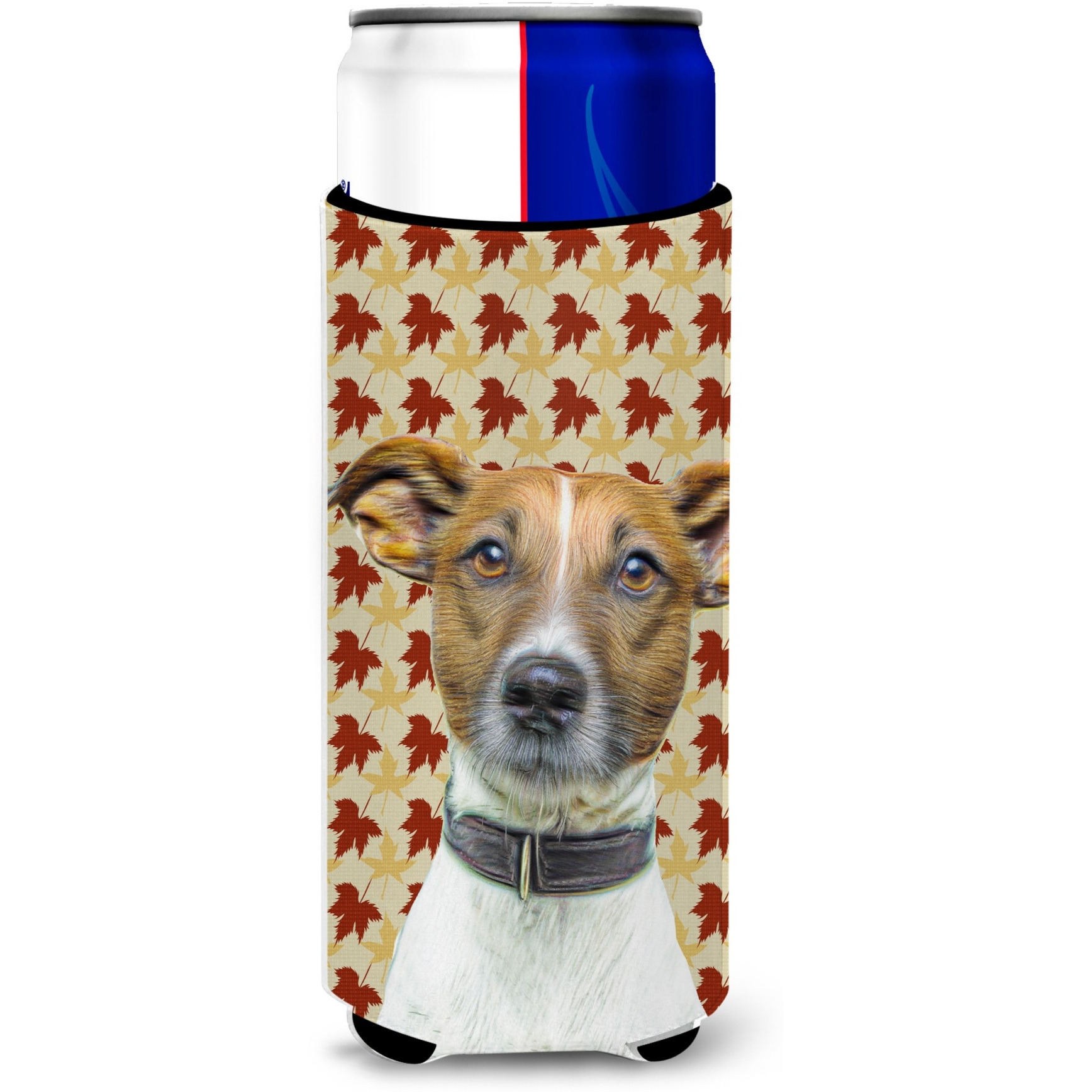 Fall Leaves Jack Russell Terrier Ultra Beverage Insulators for slim cans KJ1204MUK