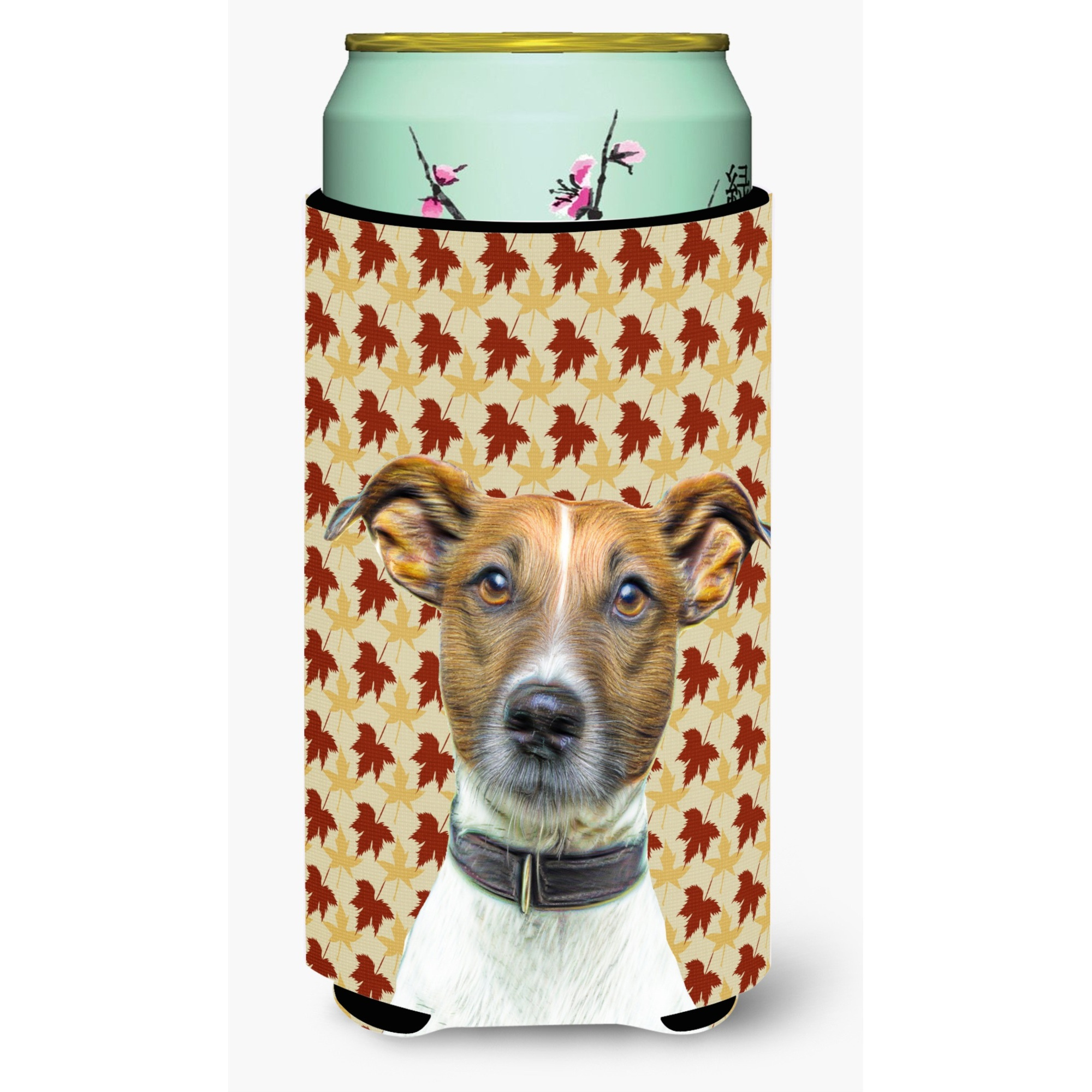Fall Leaves Jack Russell Terrier Tall Boy Beverage Insulator Hugger KJ1204TBC