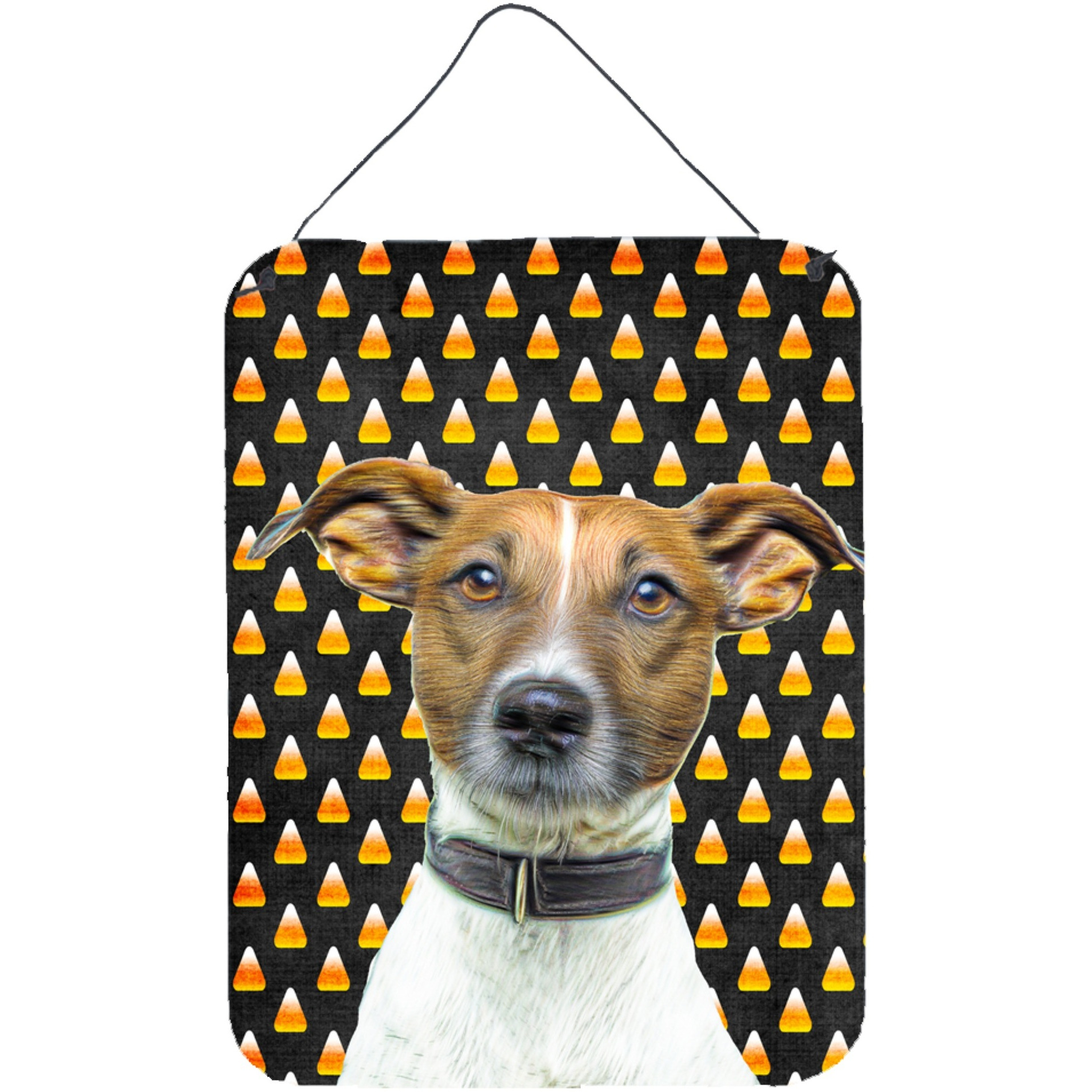&quotCaroline's Treasures Candy Corn Halloween Jack Russell Terrier Wall or Door Hanging Prints, 16"" x 12"""