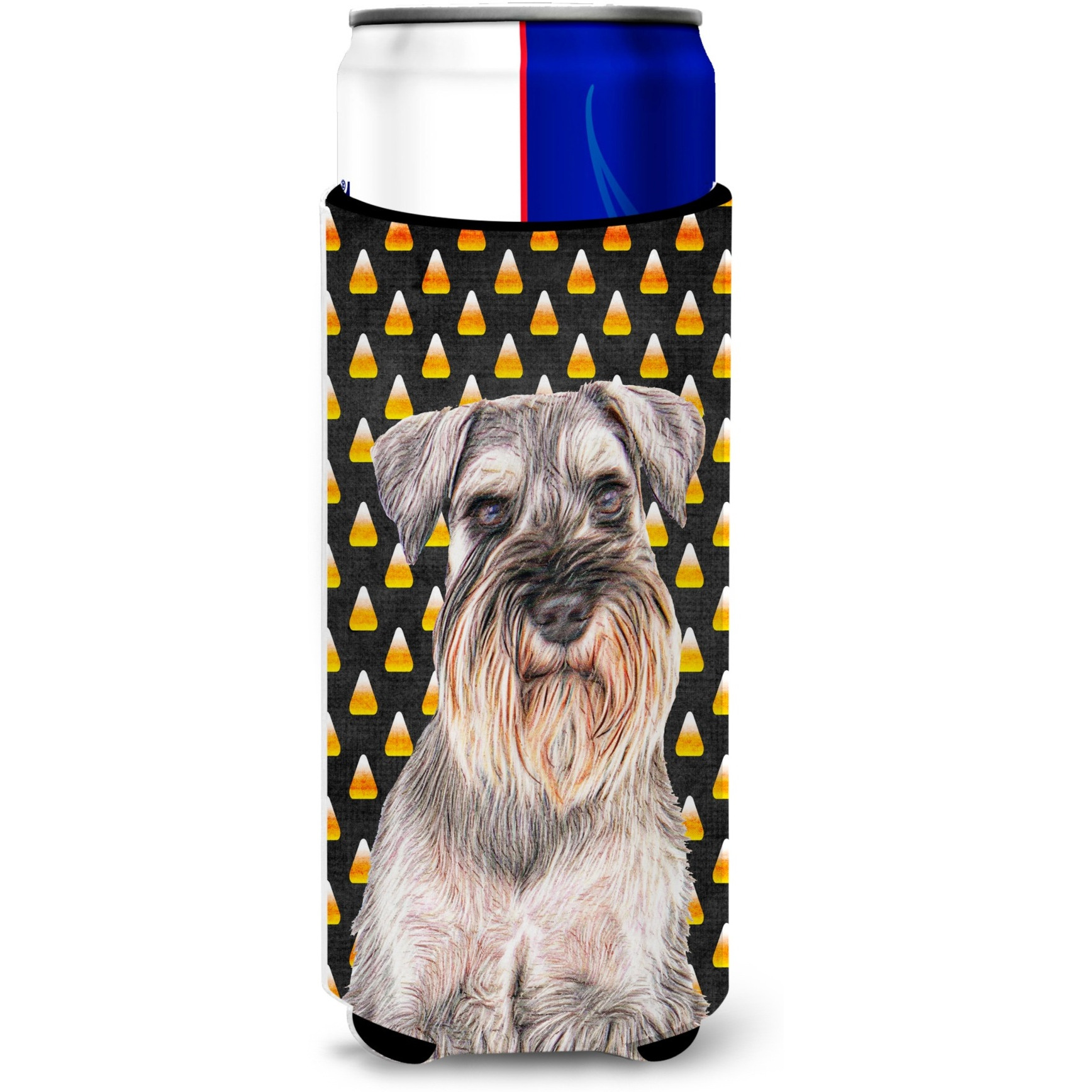 Candy Corn Halloween Schnauzer Ultra Beverage Insulators for slim cans KJ1214MUK