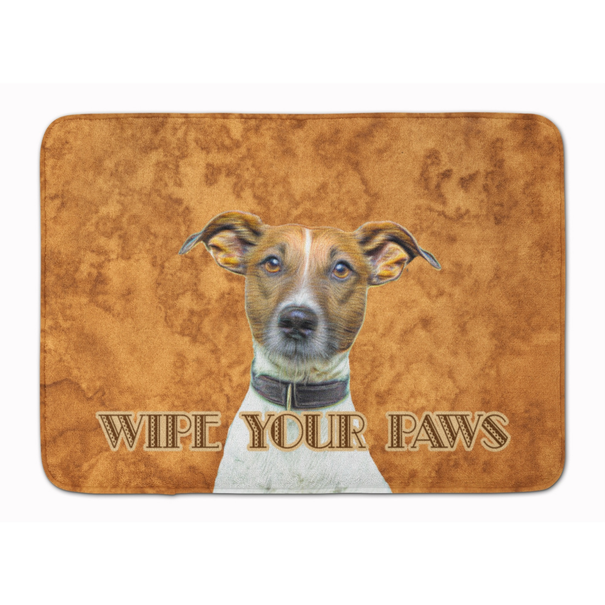 &quotCaroline's Treasures Jack Russell Terrier Wipe your Paws Floor Mat, 19"" x 27"", Multicolor"
