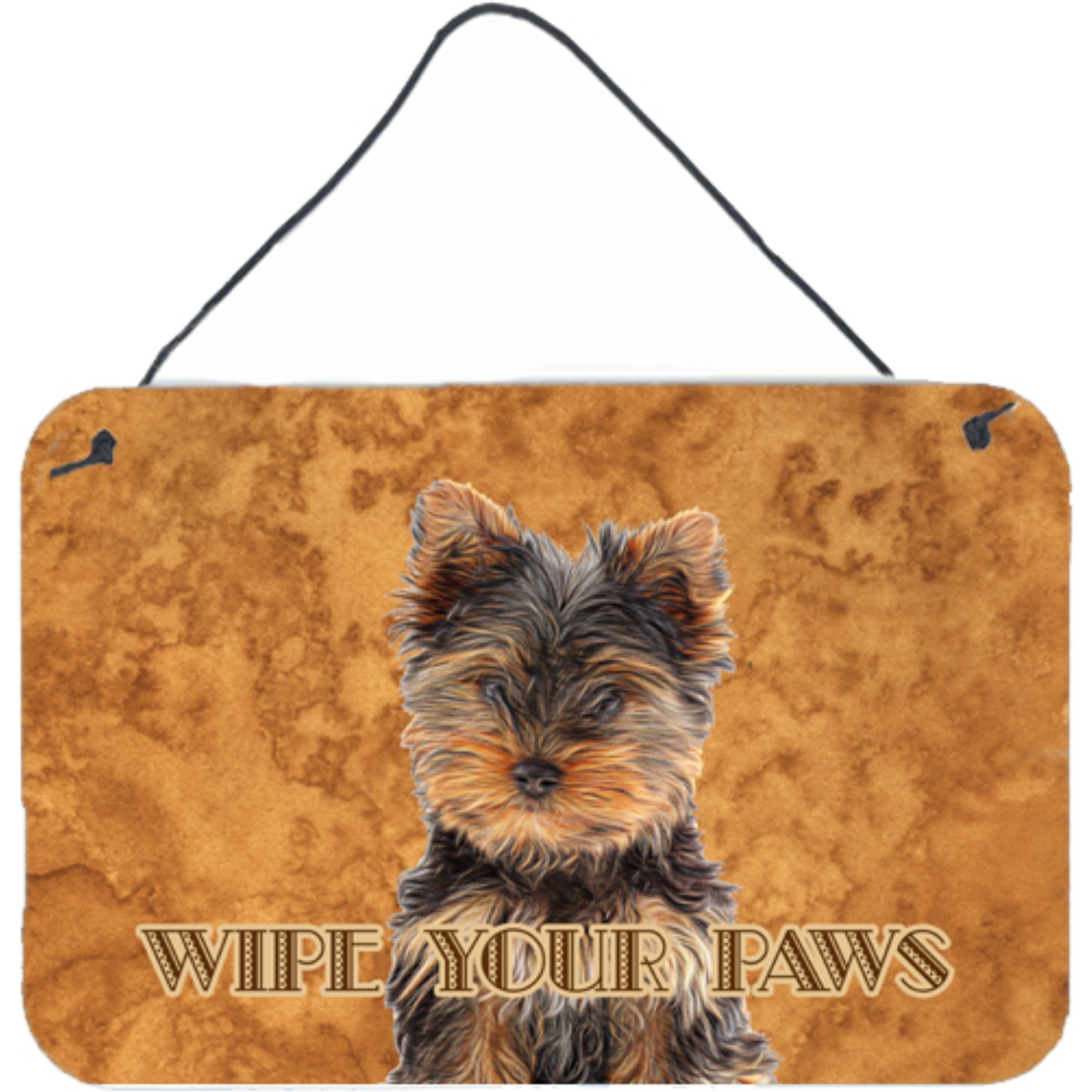 &quotCaroline's Treasures Yorkie Puppy/Yorkshire Terrier Wipe Your Paws Wall or Door Hanging Prints, 8 x 12"""