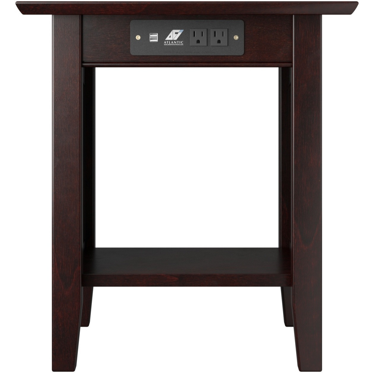 Nantucket End Table with Charging Station in Espresso