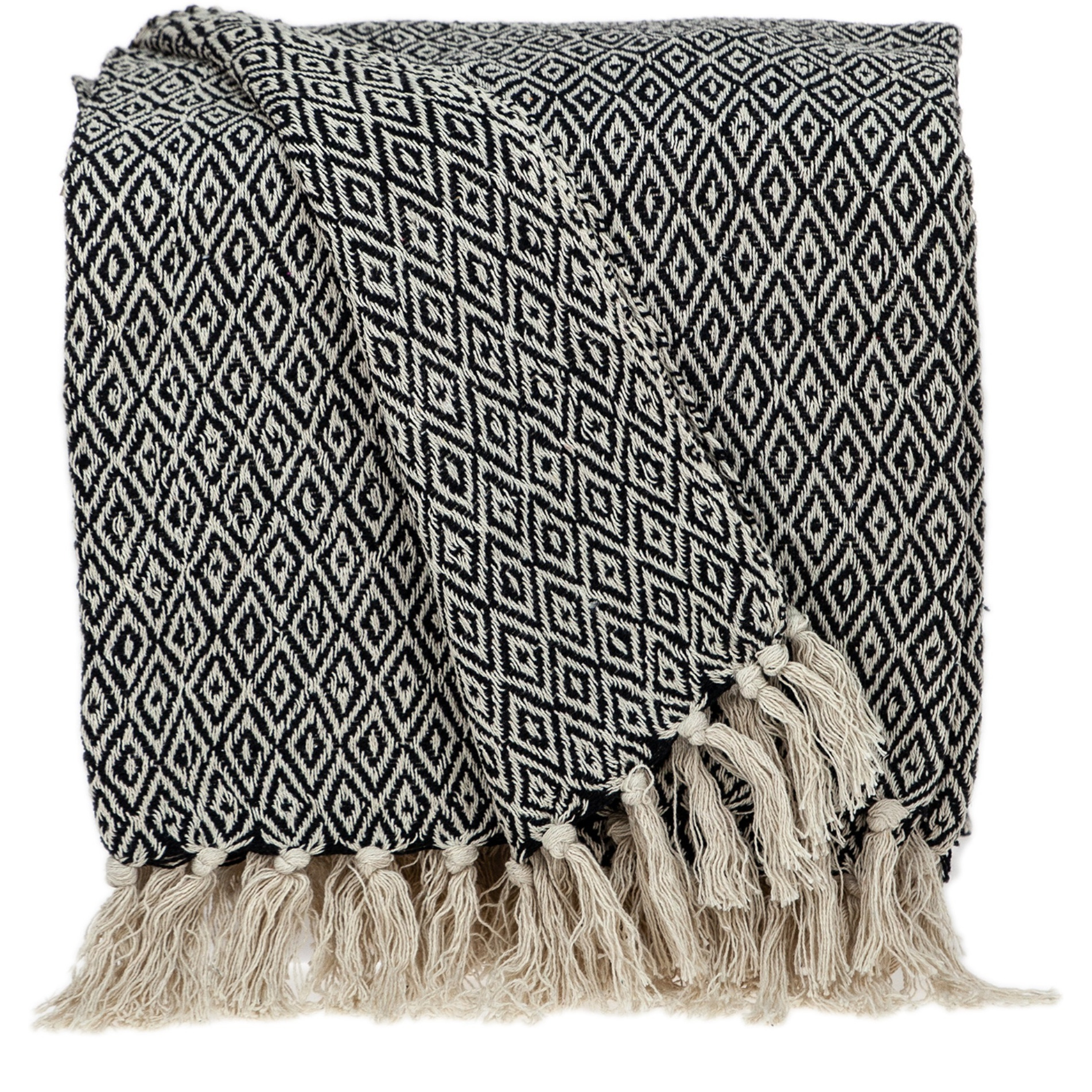 Parkland Collection Sasha Casual Beige 52" x 67" Woven Handloom Throw