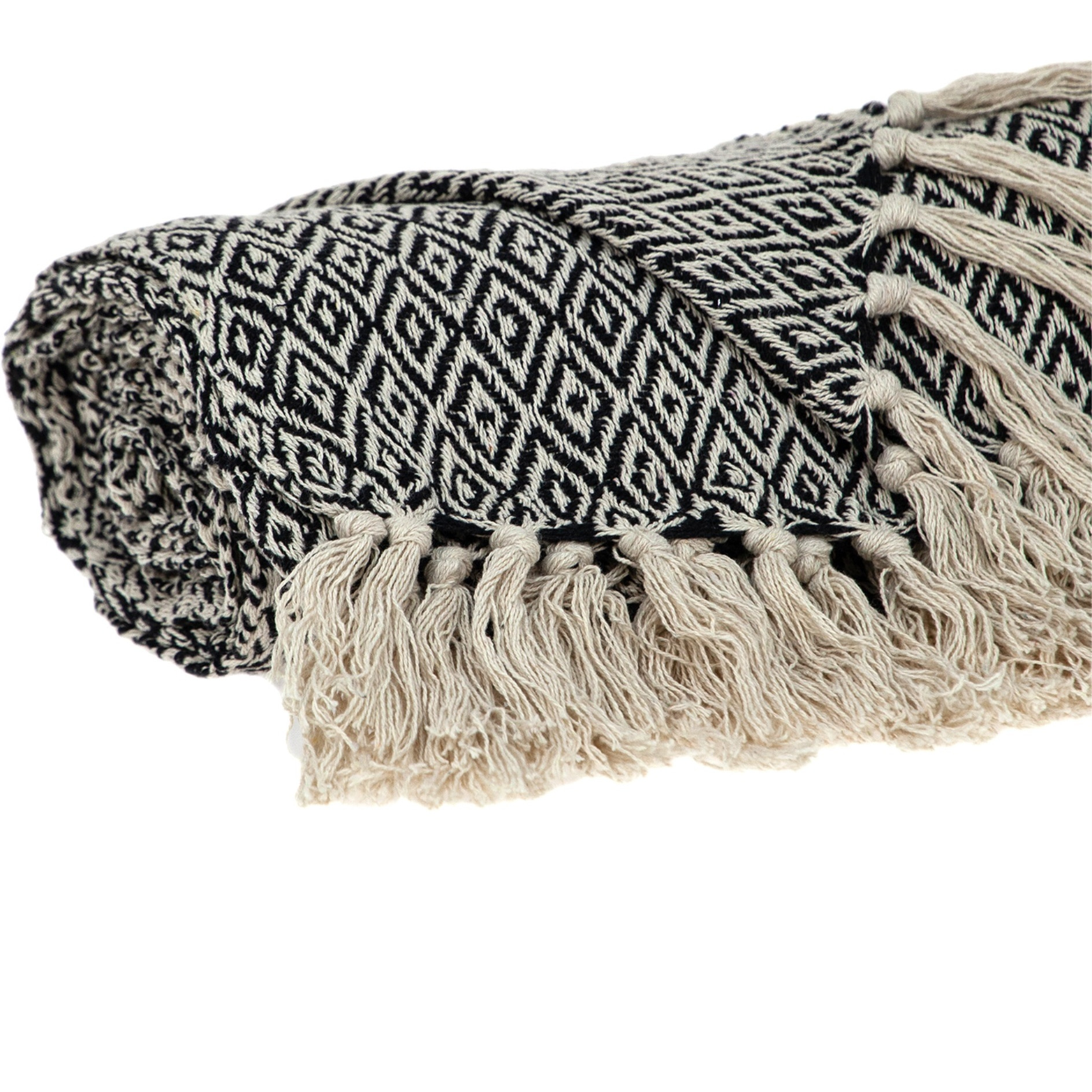 Parkland Collection Sasha Casual Beige 52" x 67" Woven Handloom Throw