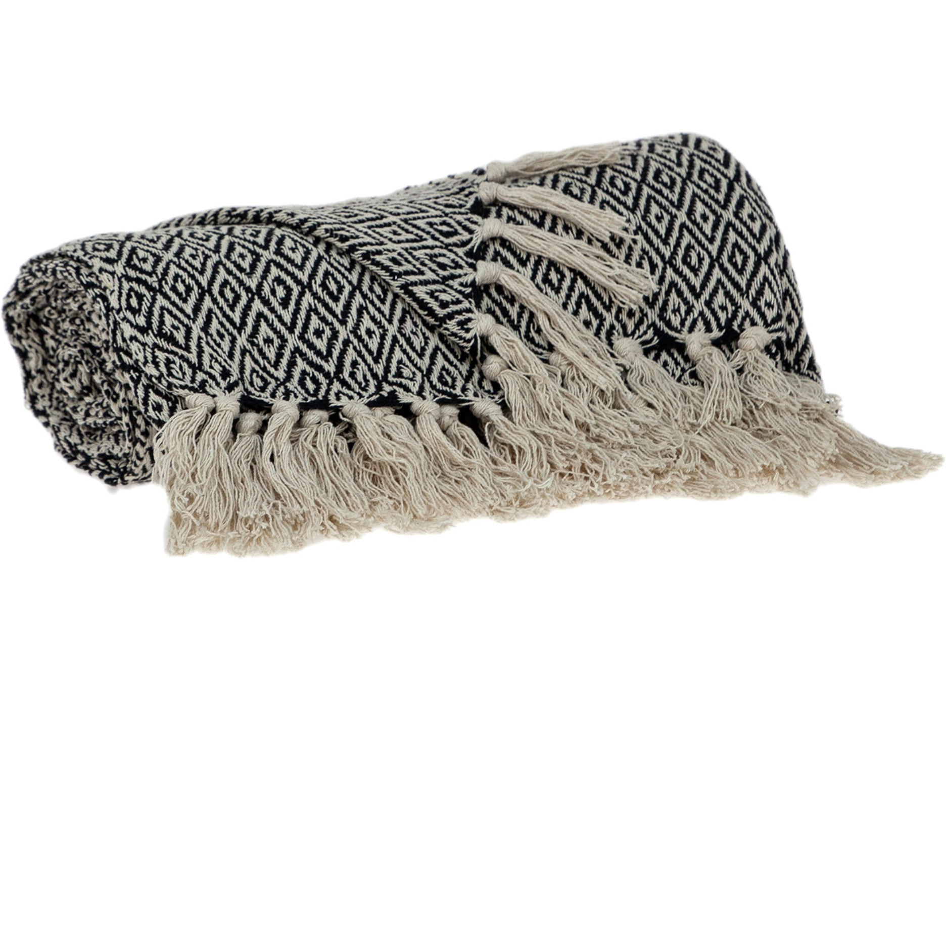 Parkland Collection Sasha Casual Beige 52" x 67" Woven Handloom Throw