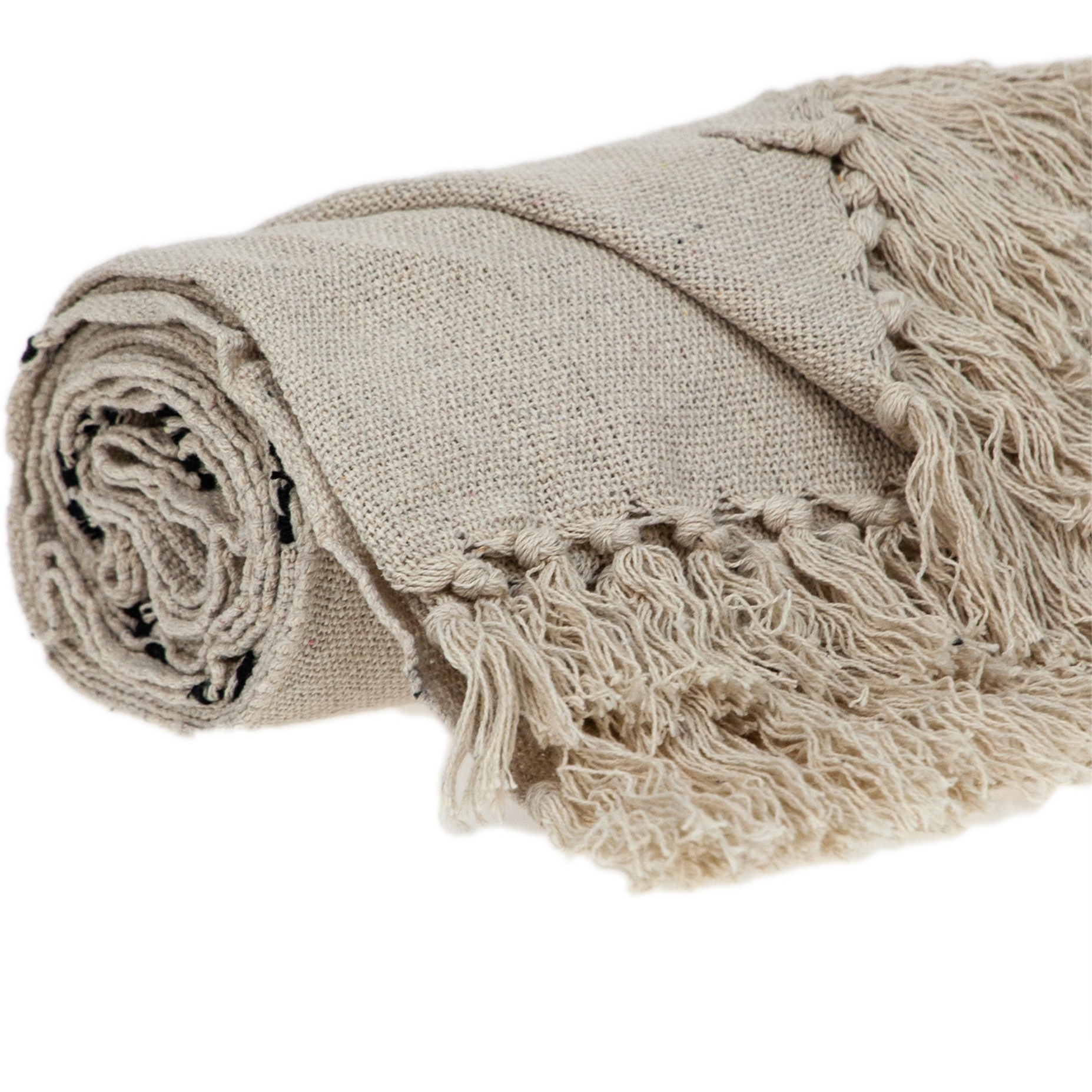 Parkland Collection Logan Casual Beige 52" x 67" Woven Handloom Throw