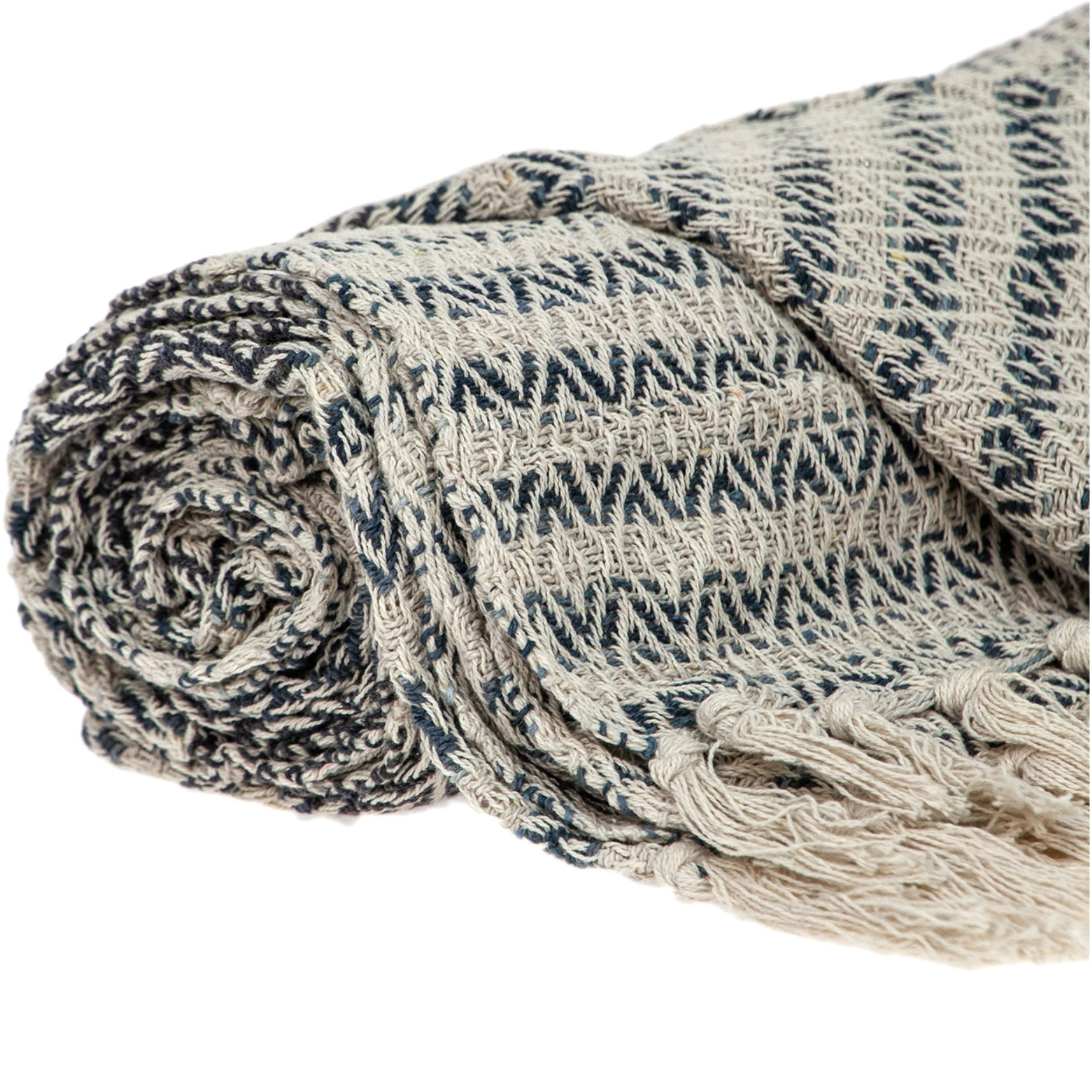 Parkland Collection Ivy Transitional Beige 52" x 67" Woven Handloom Throw