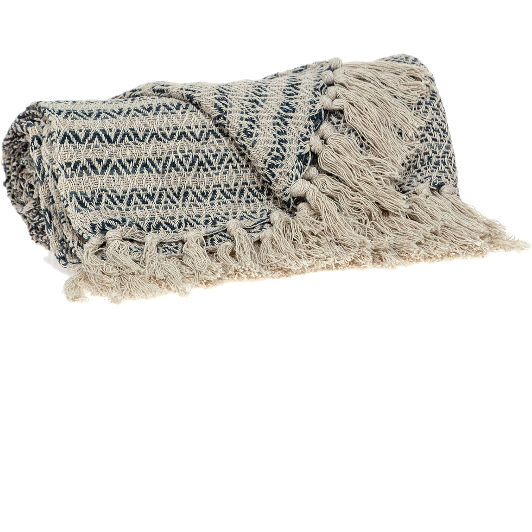 Parkland Collection Ivy Transitional Beige 52" x 67" Woven Handloom Throw