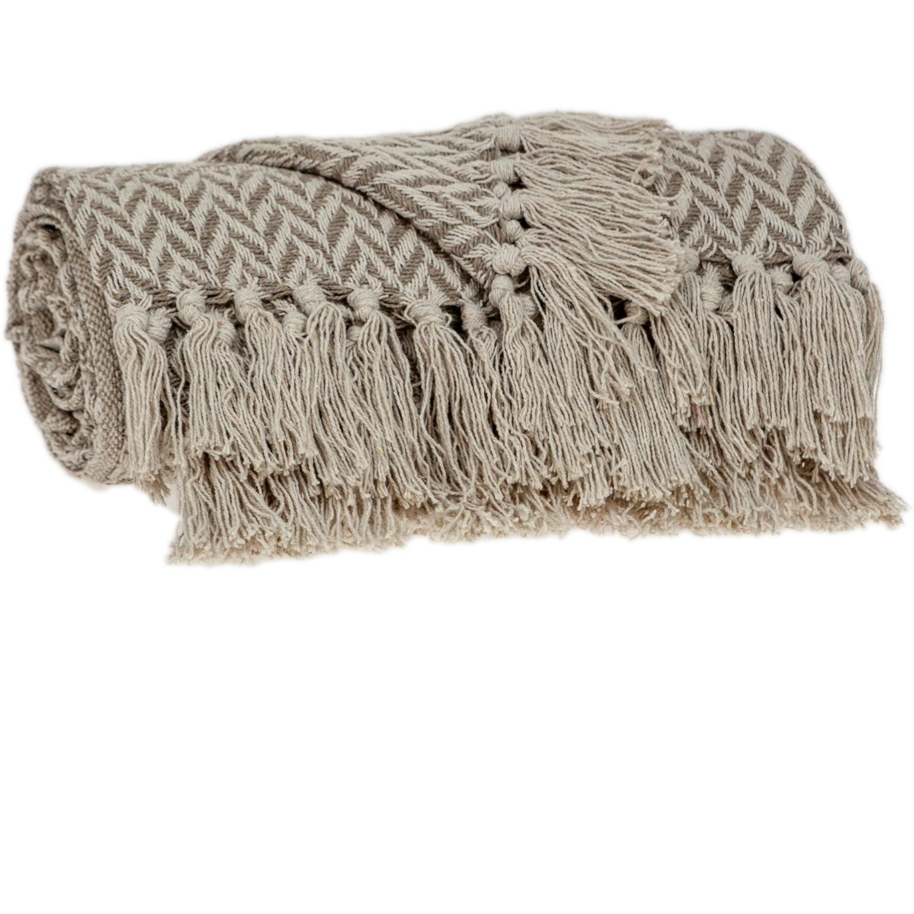 Parkland Collection Alma Transitional Brown 52" x 67" Woven Handloom Throw