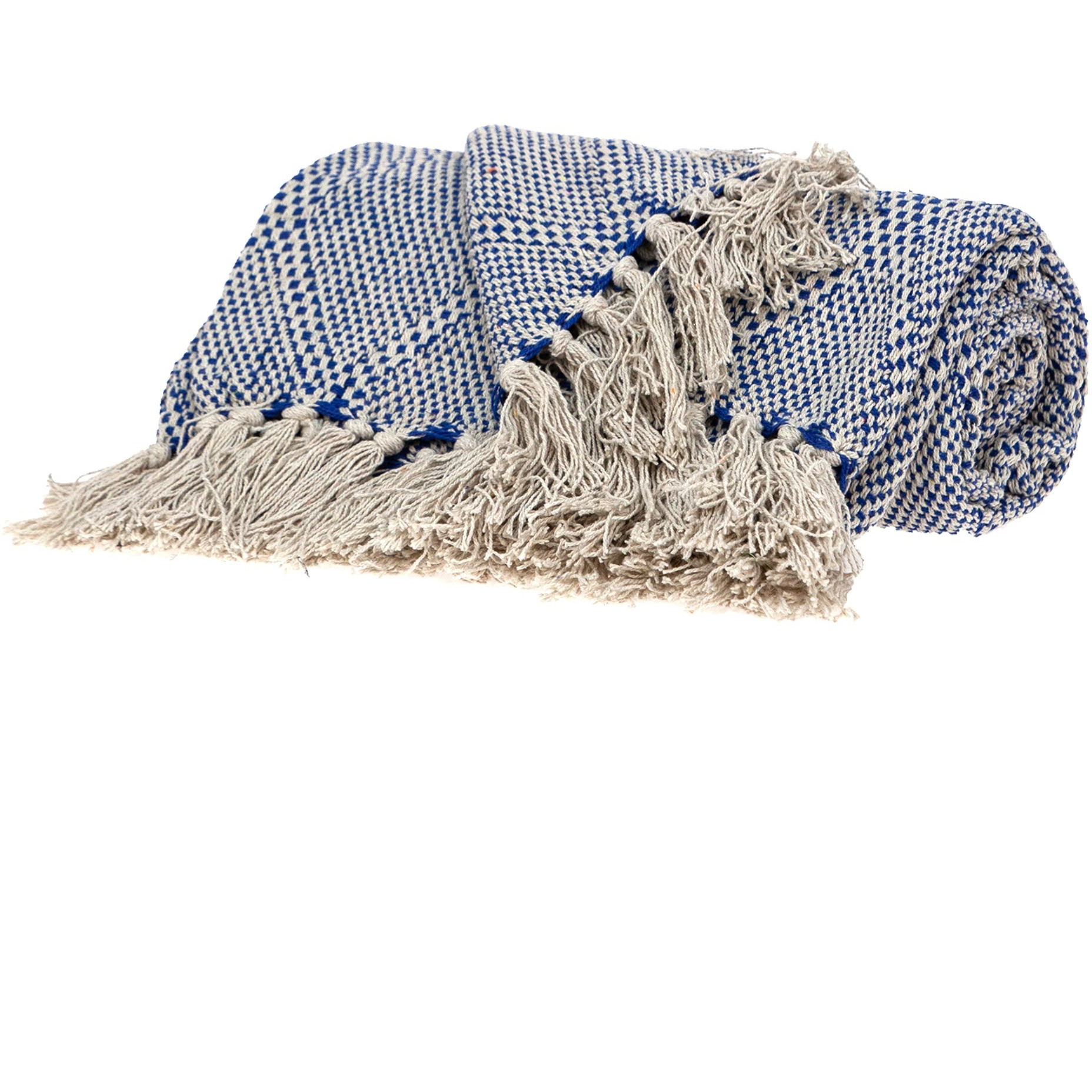 Parkland Collection Kora Transitional Blue 52" x 67" Woven Handloom Throw