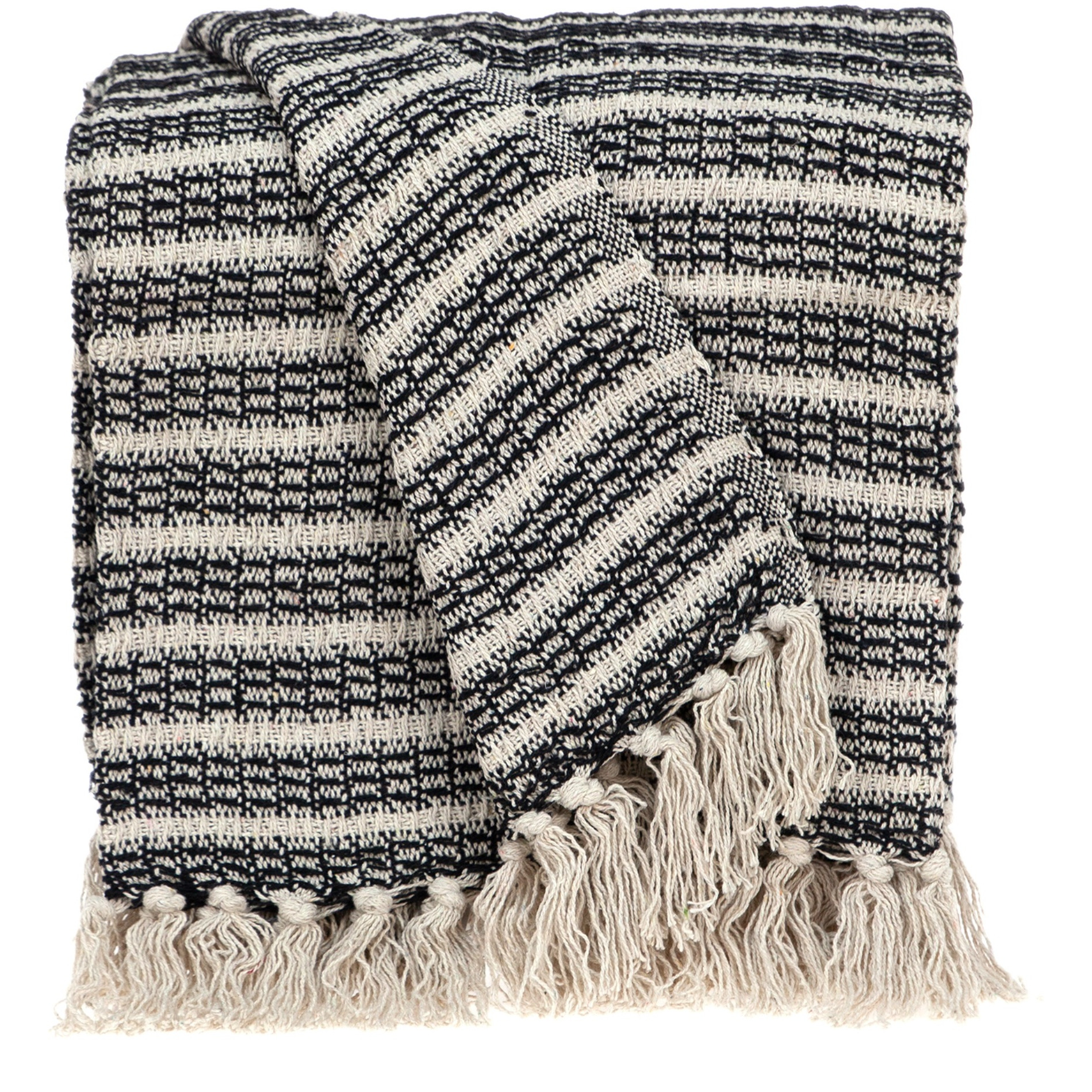 Parkland Collection Ada Casual Beige 52" x 67" Woven Handloom Throw