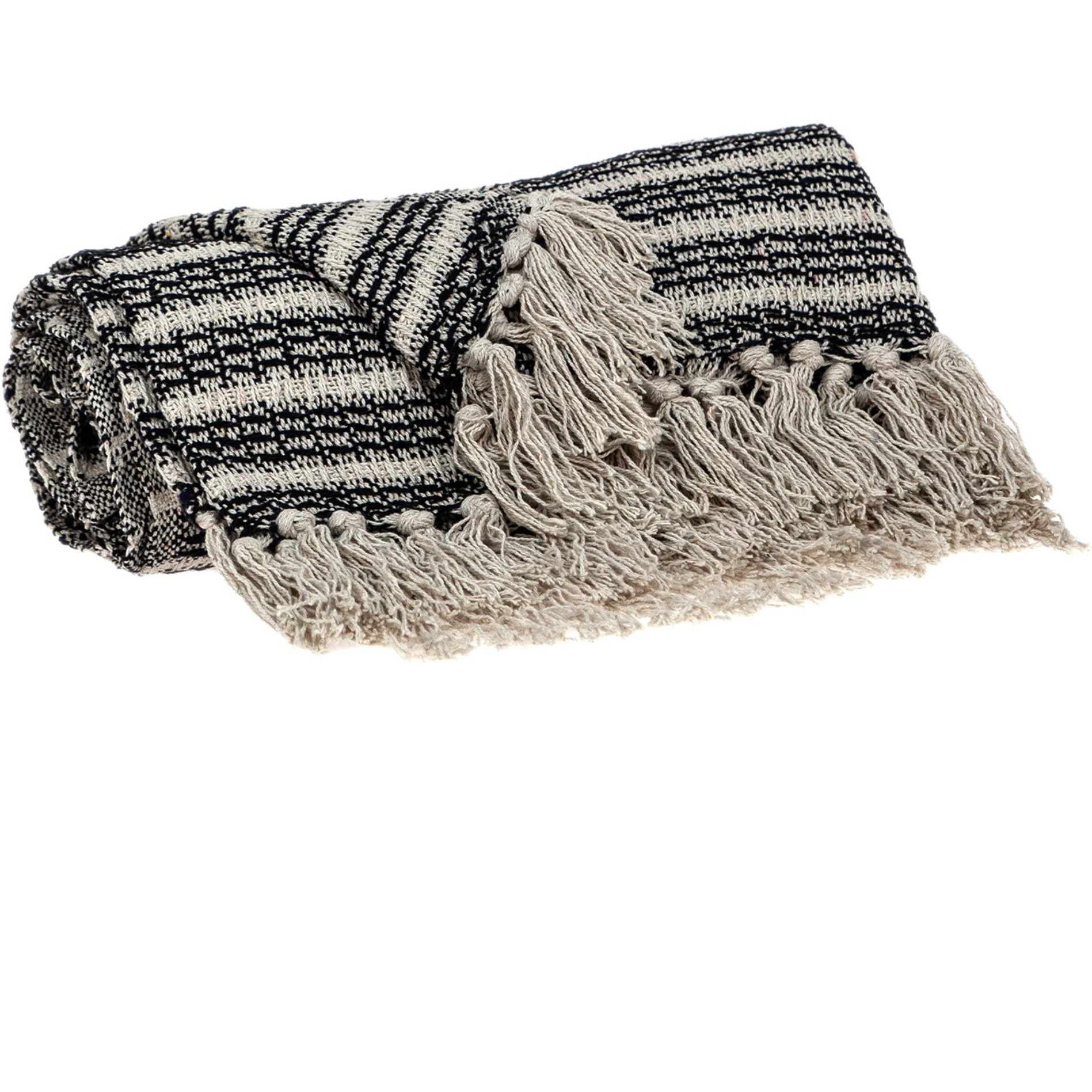 Parkland Collection Ada Casual Beige 52" x 67" Woven Handloom Throw