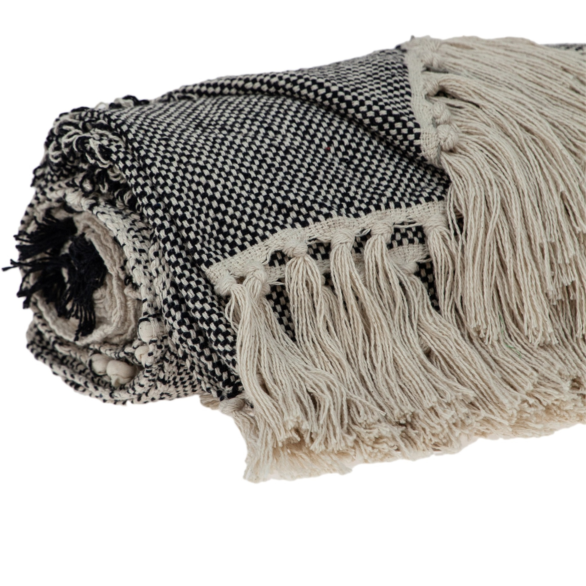 Parkland Collection Palak Eclectic Beige 52" x 67" Woven Handloom Throw