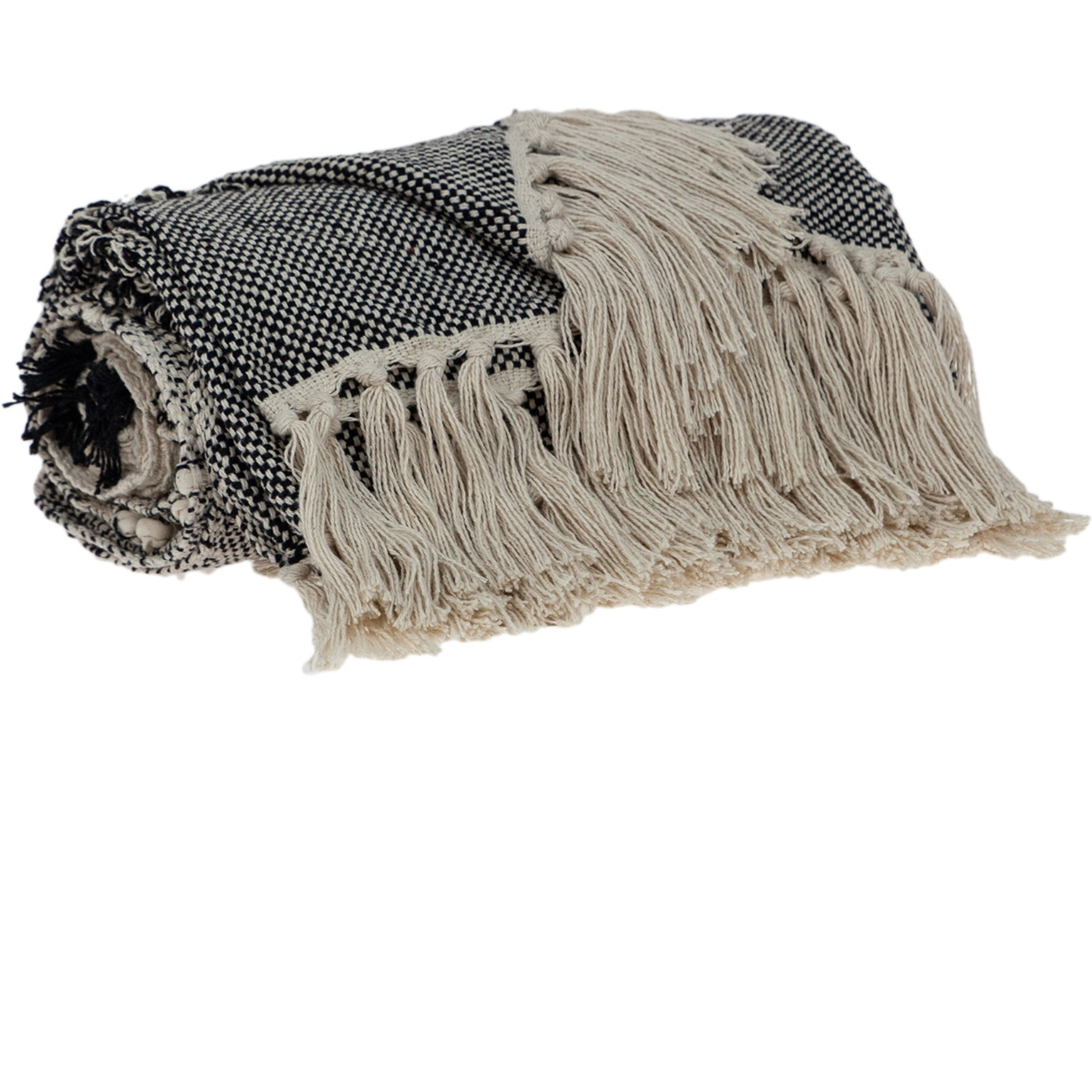Parkland Collection Palak Eclectic Beige 52" x 67" Woven Handloom Throw