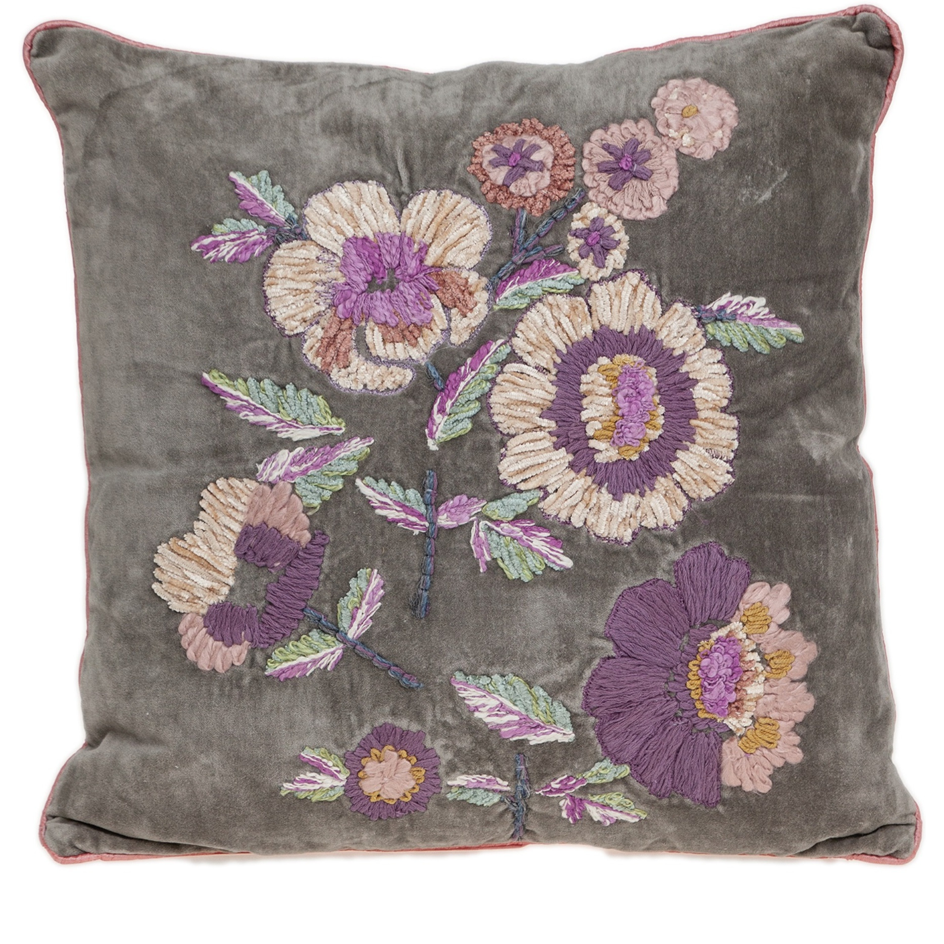 Parkland Collection Penelope Transitional Beige Pillow Cover With Poly Insert