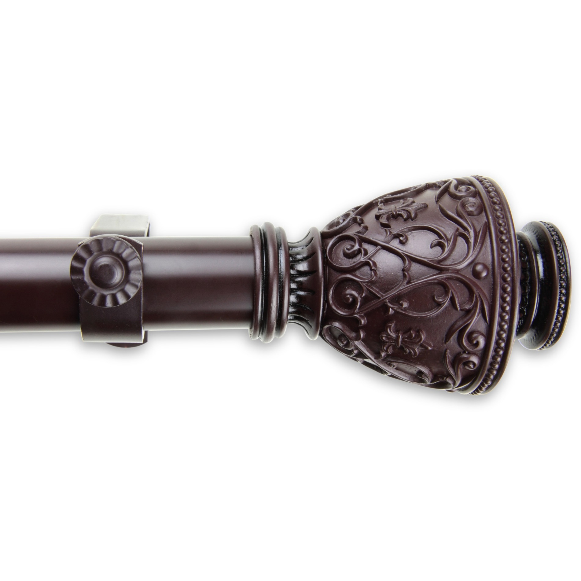 Virginia Curtain Rod 1 inch 28-48 inch - Mahogany