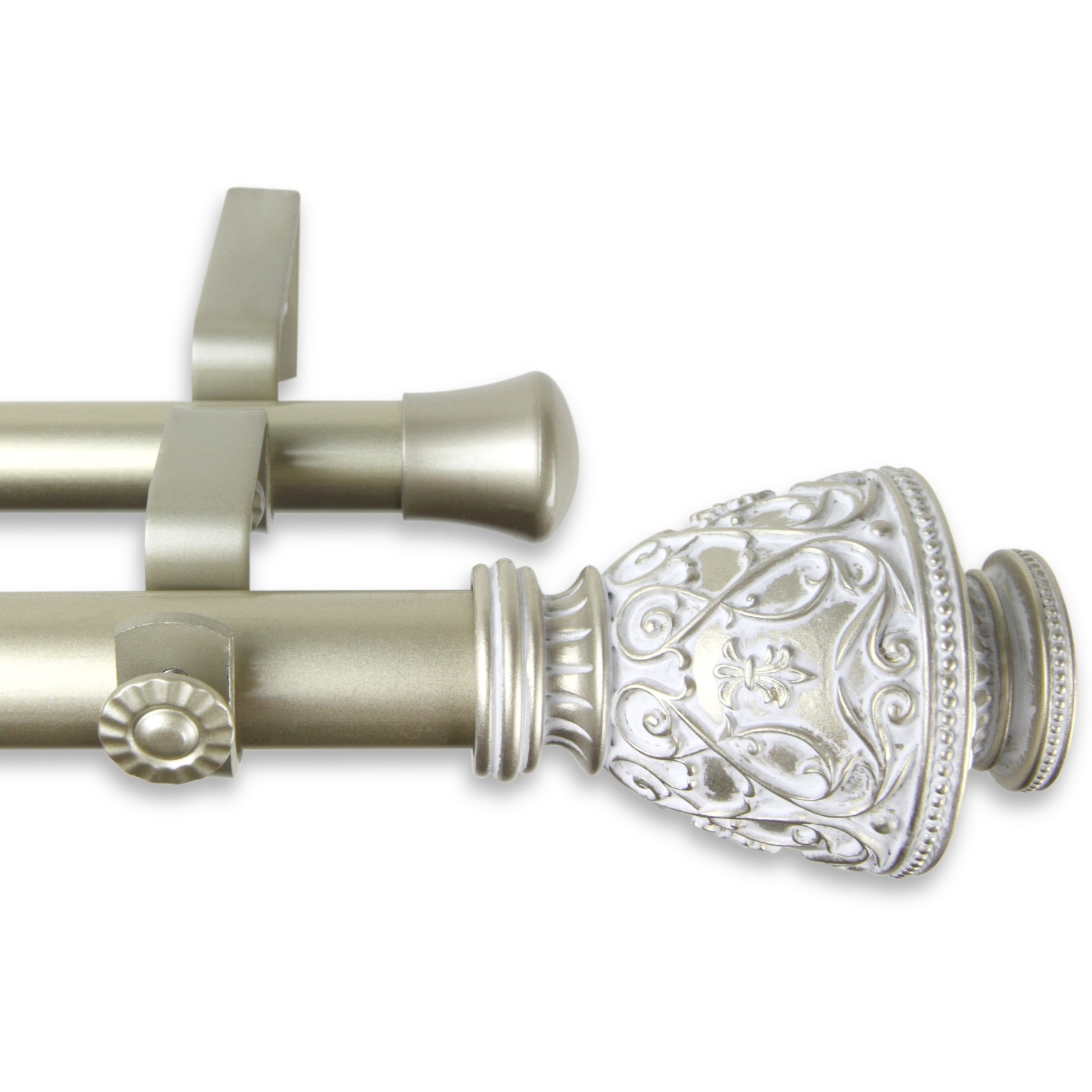 Virginia Double Curtain Rod 1 inch 28-48 inch - Gold